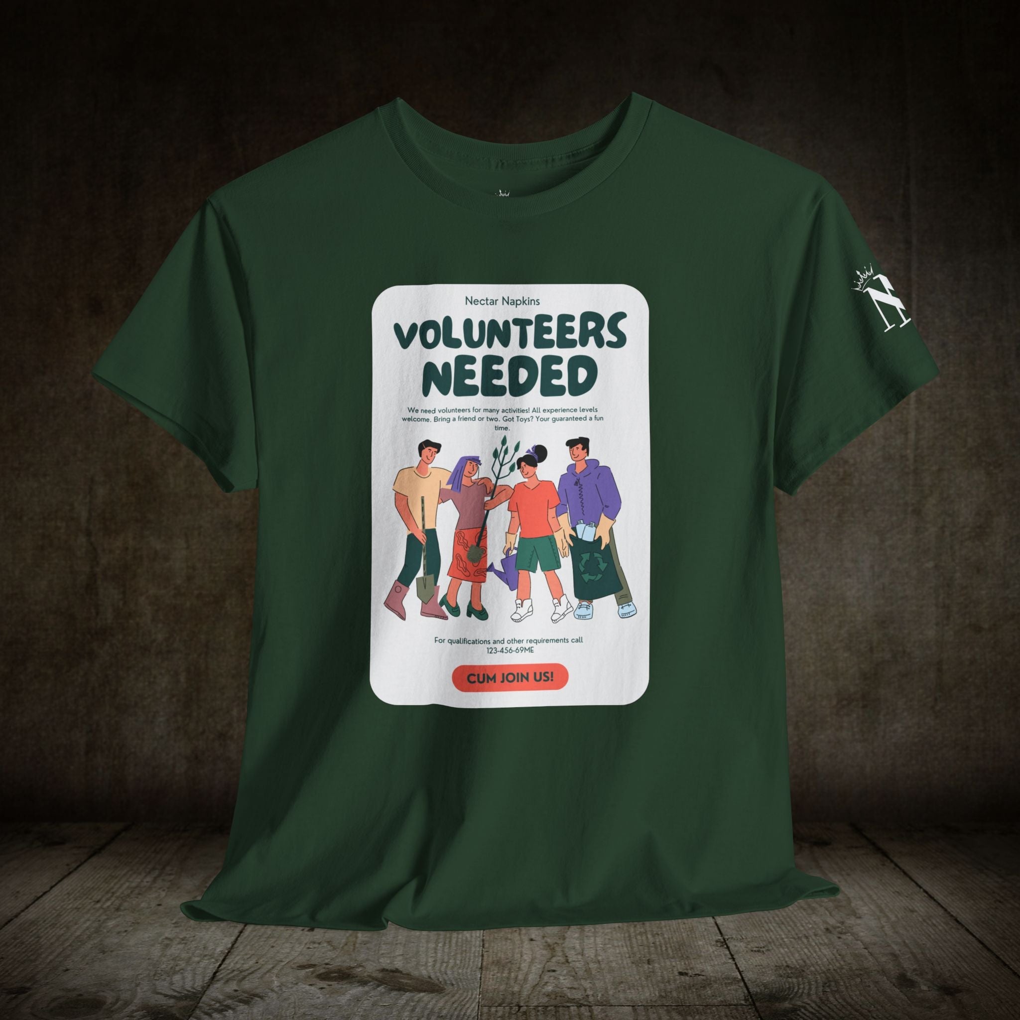 Volunteers Needed | Mix & Match 100% Cotton Unisex Fun-Flirty Lovers’ Tees