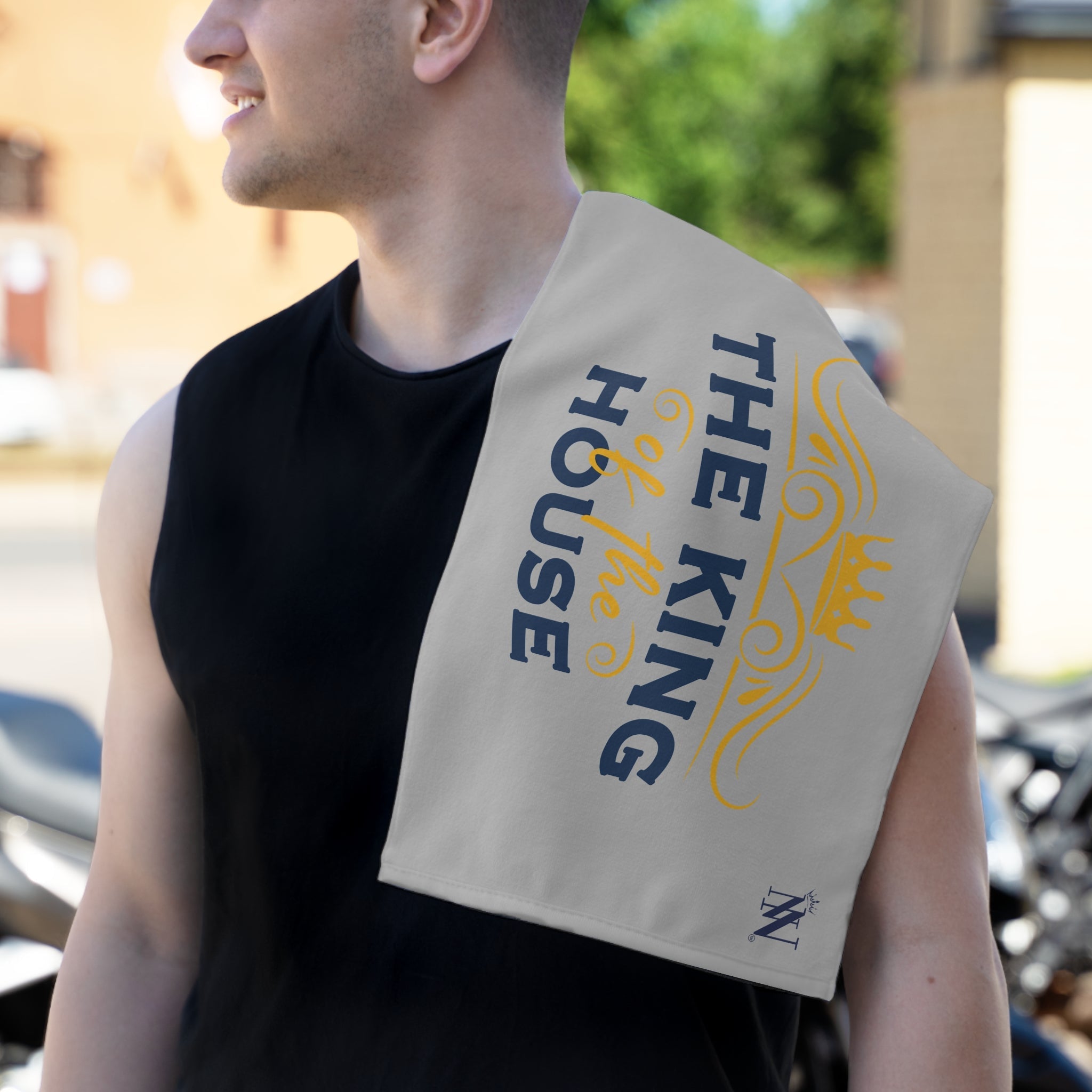 The King of the House Light Grey | Mix & Match Soft Fun-Flirty Lovers’ Towels