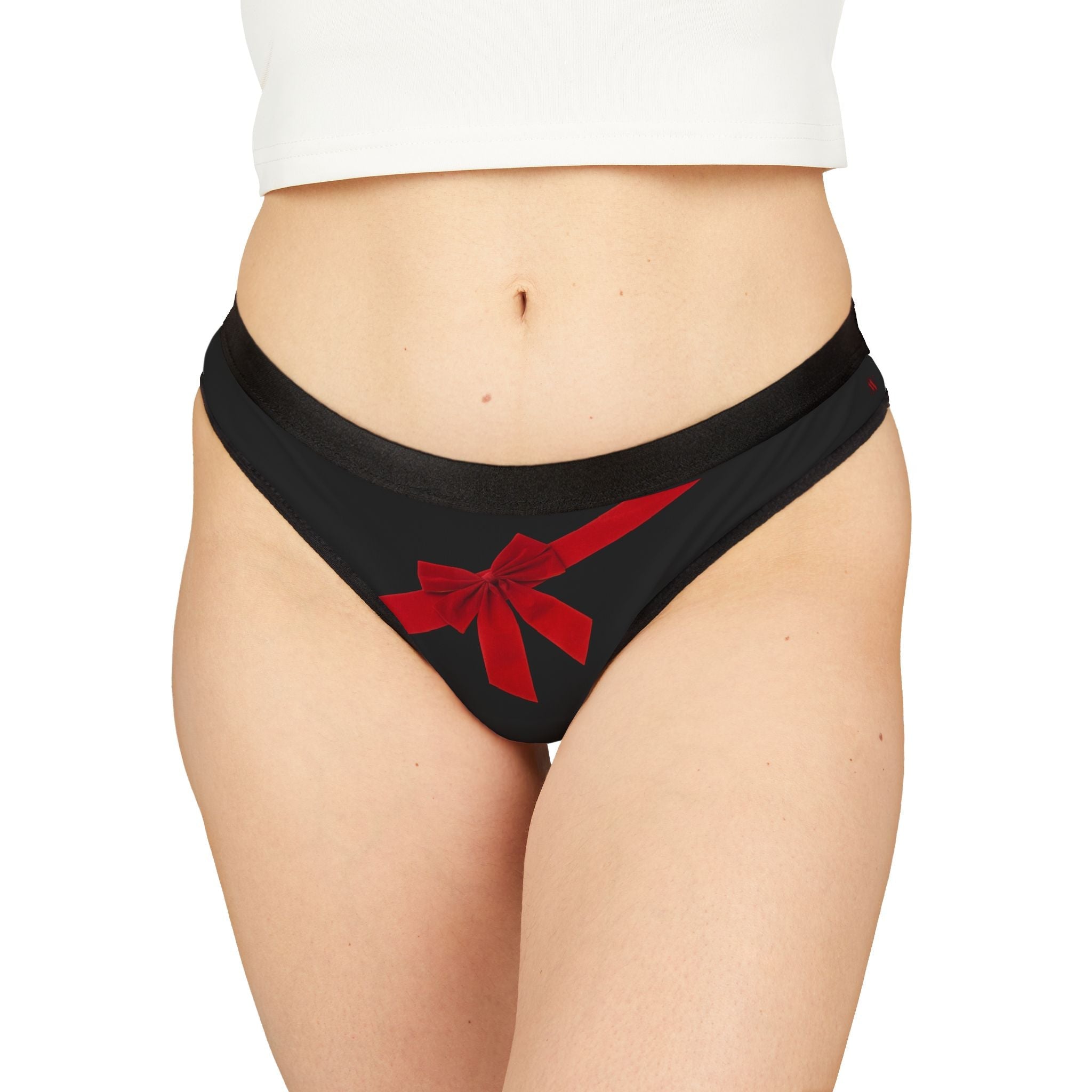 Red Velvet Gift Bow | Mix & Match Women’s Fun-Flirty Lovers’ Thongs