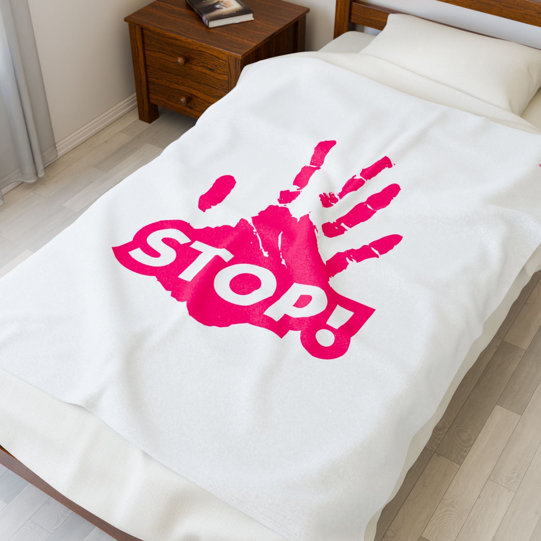 Stop! Handprint | Mix & Match Fun-Flirty Lovers’ Blankets