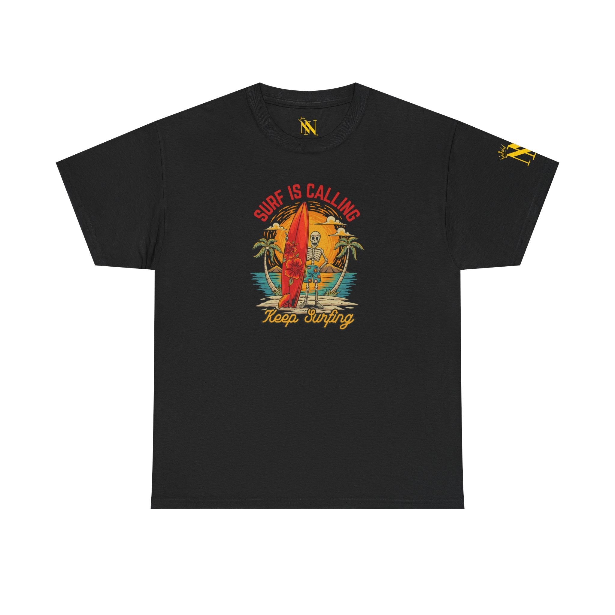 Keep Surfing Skeleton Beach | Mix & Match Cotton Unisex Fun-Flirty Lovers’ T-Shirts