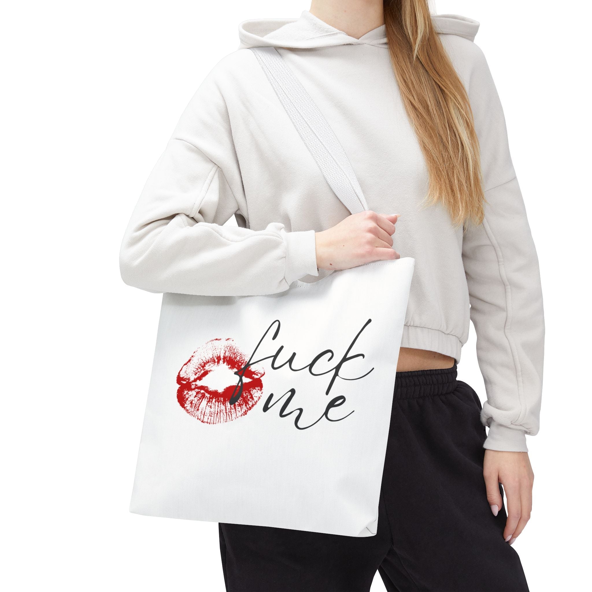 Fuck Me with a Kiss Tote Bag