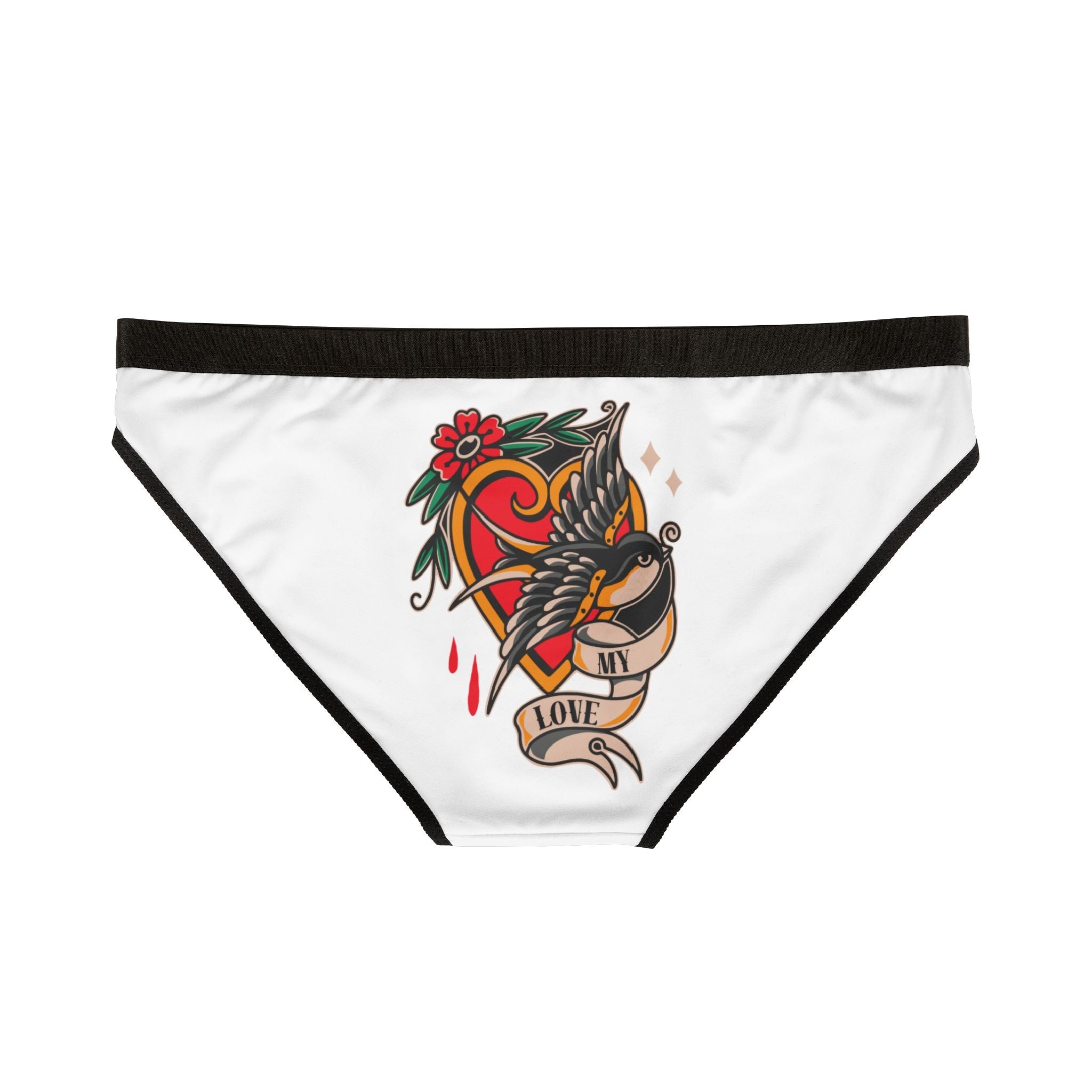 My Love Traditional Tattoo | Mix & Match Women’s Fun-Flirty Lovers’ Panties