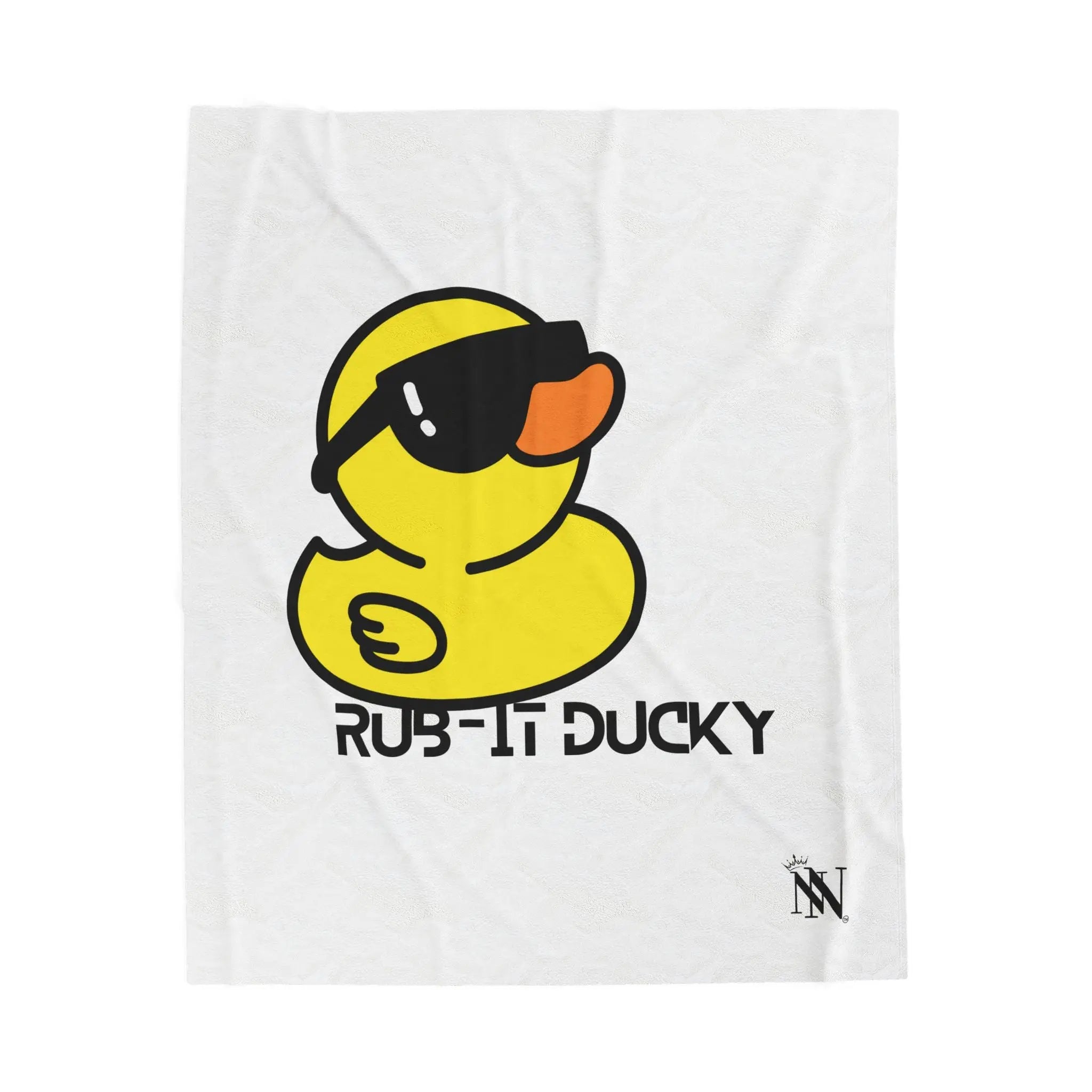 Rub It Ducky White | Mix & Match Velveteen Fun-Flirty Lovers’ Blankets