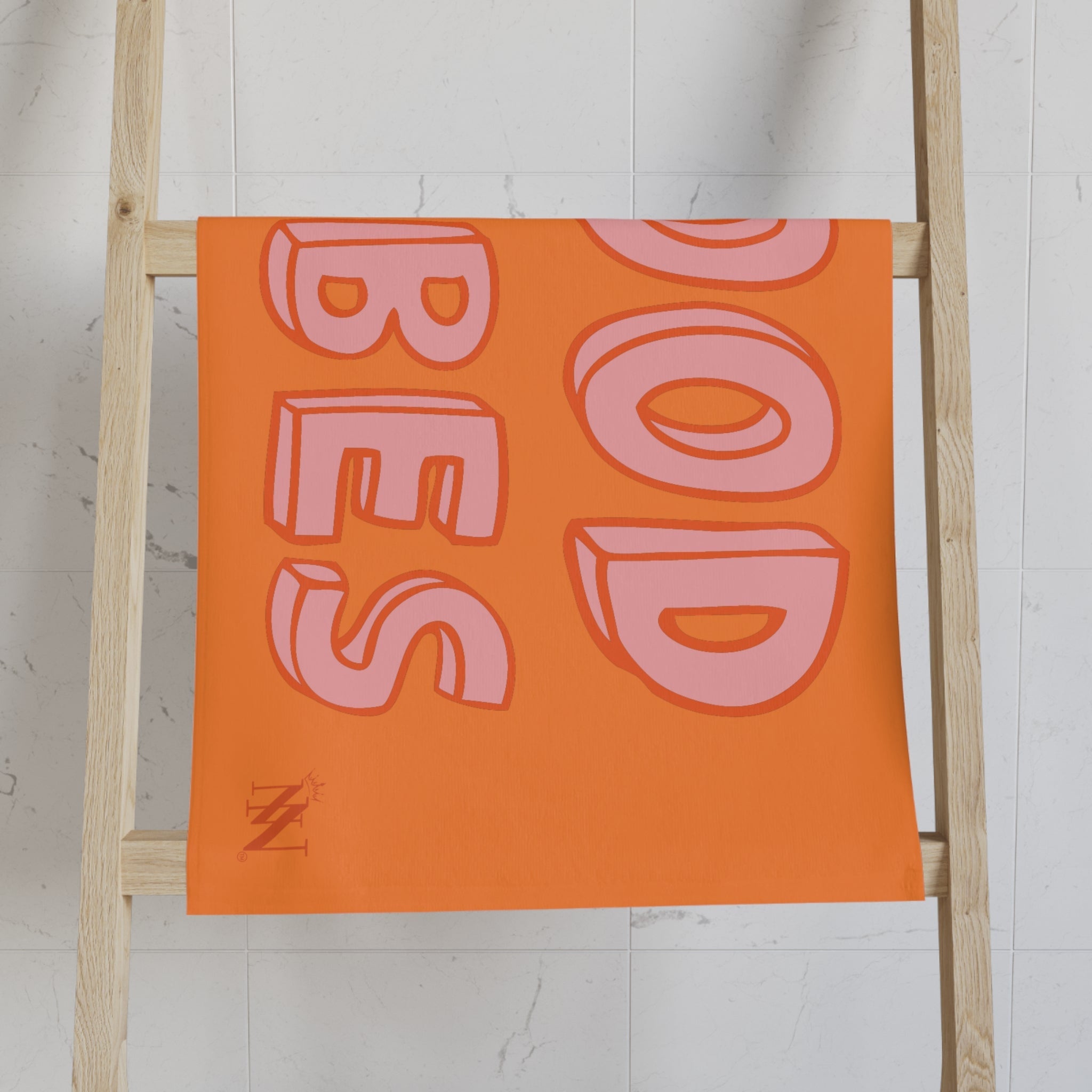 Good Vibes Red Electric Orange Crusta Cum Towel