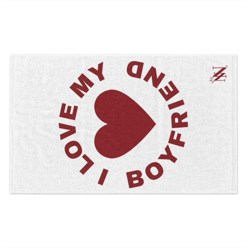 I Love My Boyfriend Heart | Mix & Match Soft Fun-Flirty Lovers’ Towels