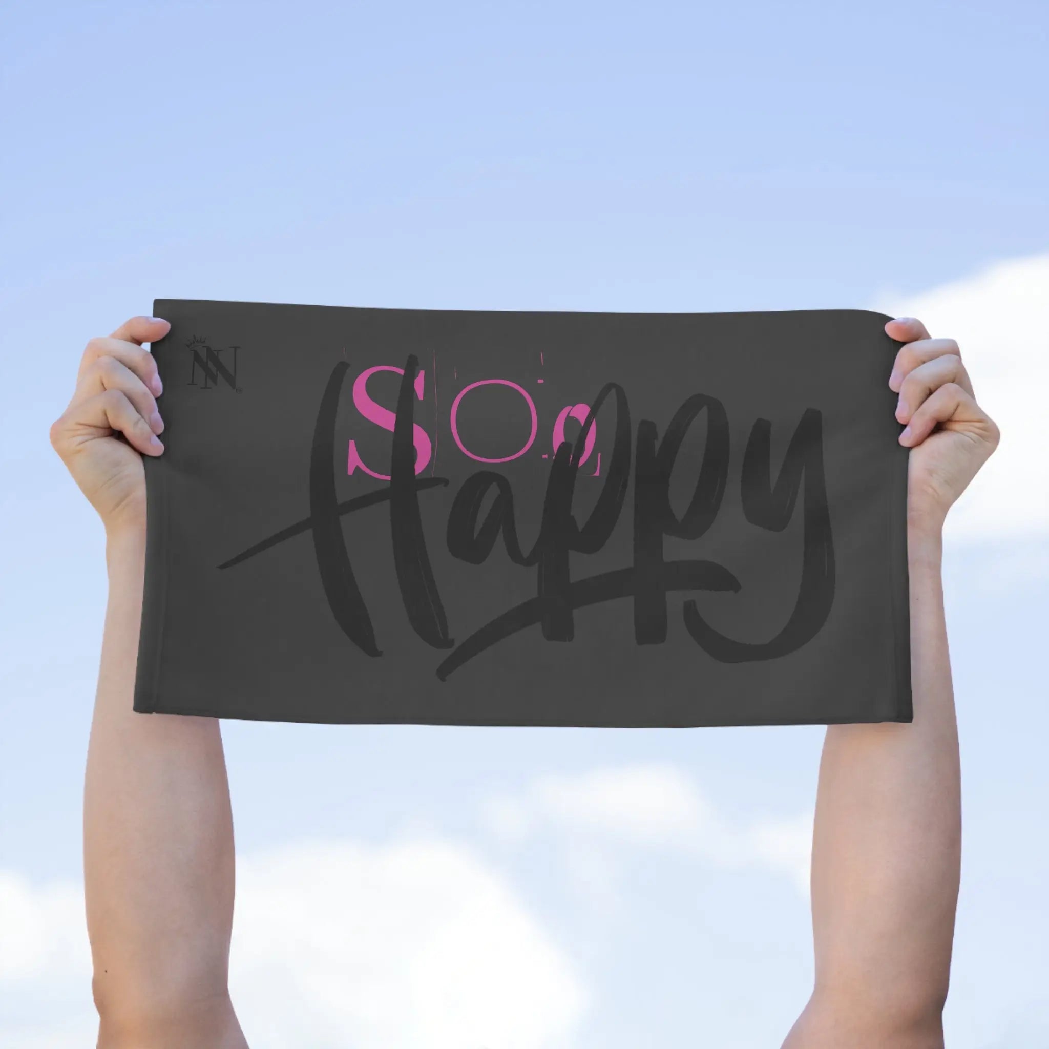 SOo Happy Dark Grey | Mix & Match Soft Fun-Flirty Lovers’ Towels