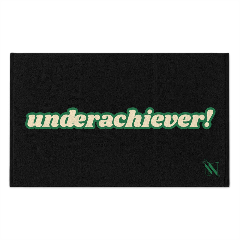 Under Achiever! Black | Mix & Match Soft Fun-Flirty Lovers’ Towels