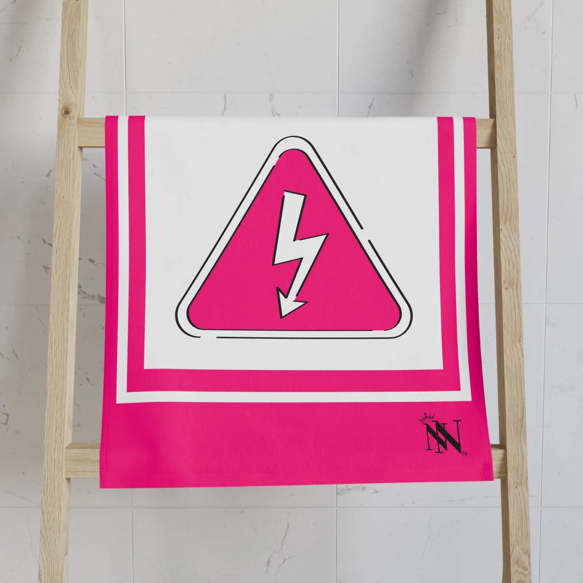 Caution Electric Love Cum Towel