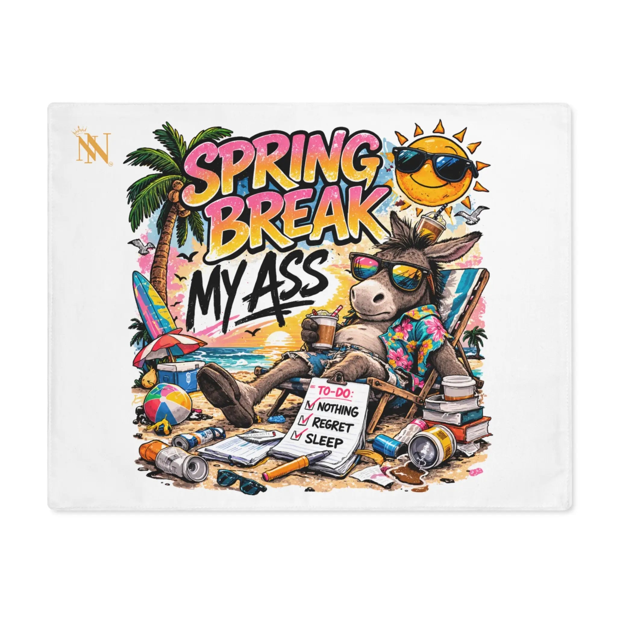 Spring Break My Ass Messy Fun Adult Sex Toys Mat