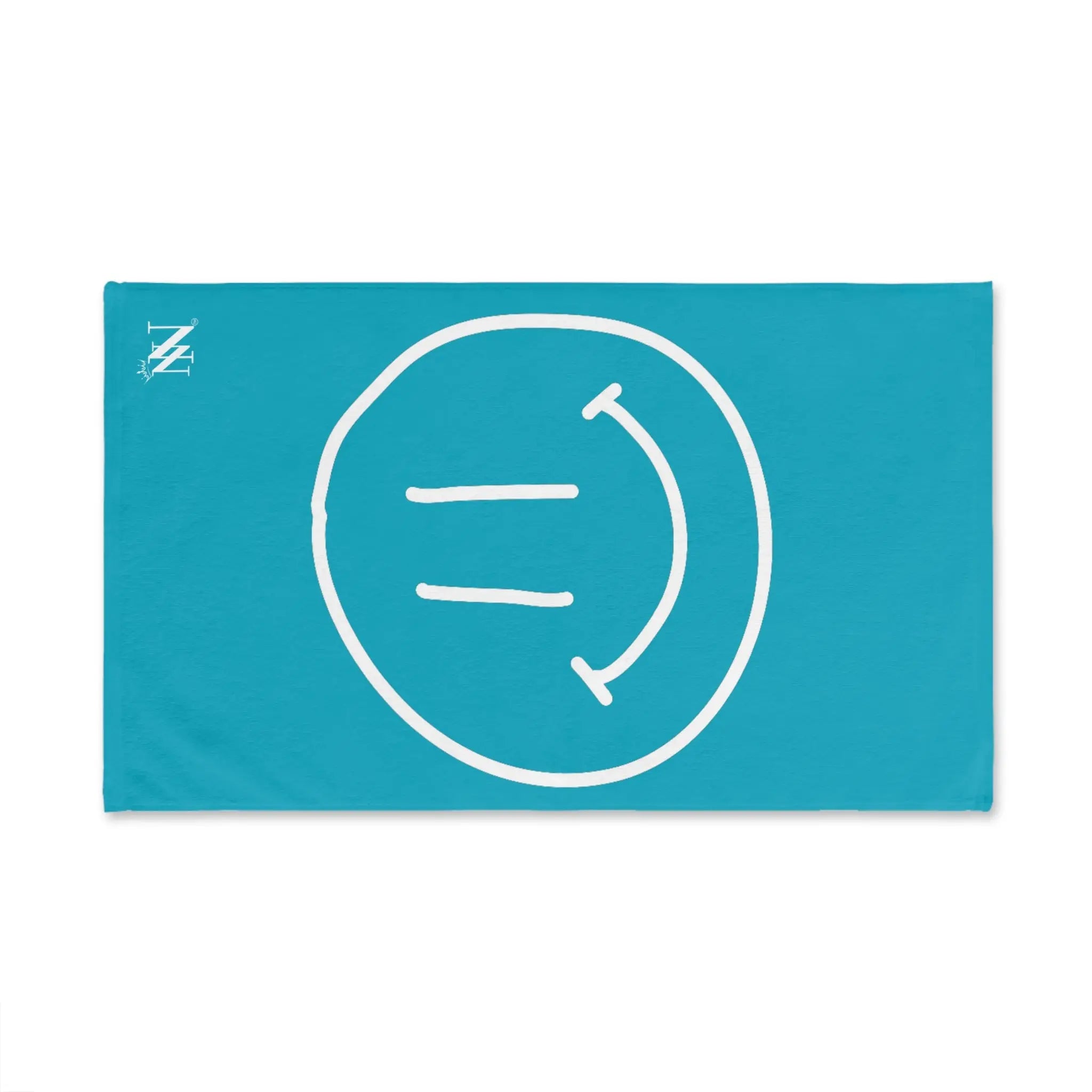 Happy Smiling Emoji Teal | Mix & Match Classic Fun-Flirty Lovers’ Towels