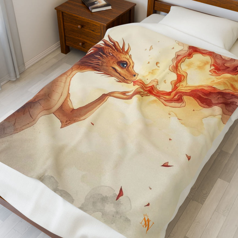 She Breathes Fire Dragon Fantasy | Mix & Match Soft Fun-Flirty Lovers’ Blankets