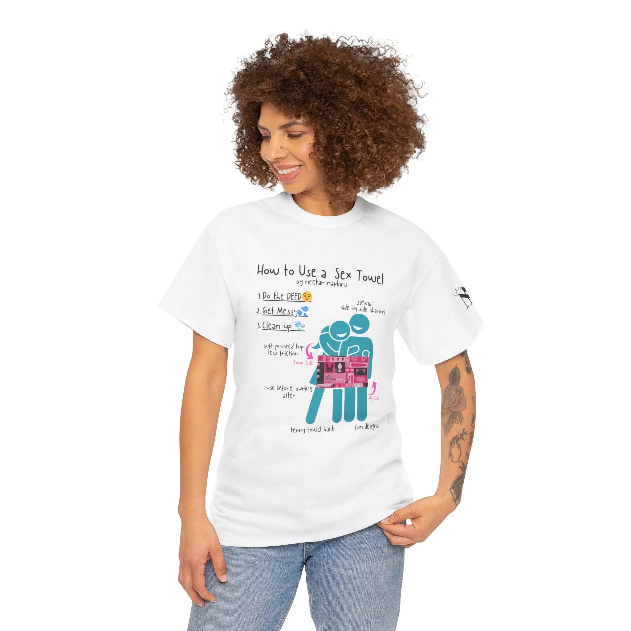 How to Use a Sex Towel | Mix & Match 100% Cotton Unisex Fun-Flirty Lovers’ Tees