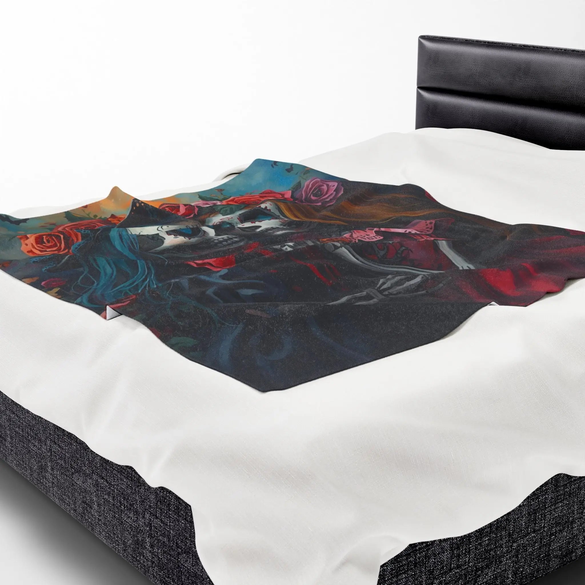 Traditional El Día de los Muertos Dolls | Mix & Match Velveteen Fun-Flirty Lovers’ Blankets