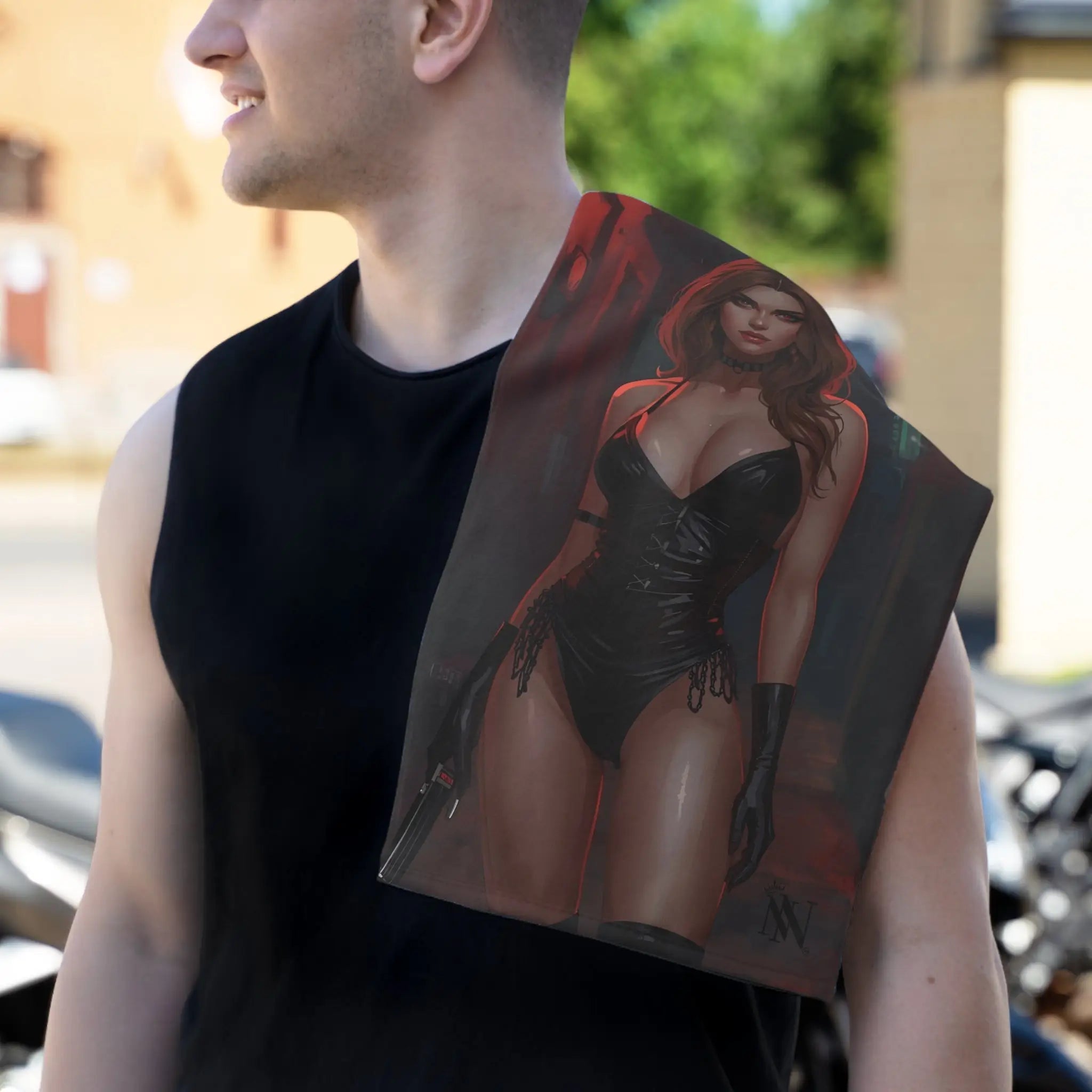 Sexy Domme Graphic | Mix & Match Soft Fun-Flirty Lovers’ Towels