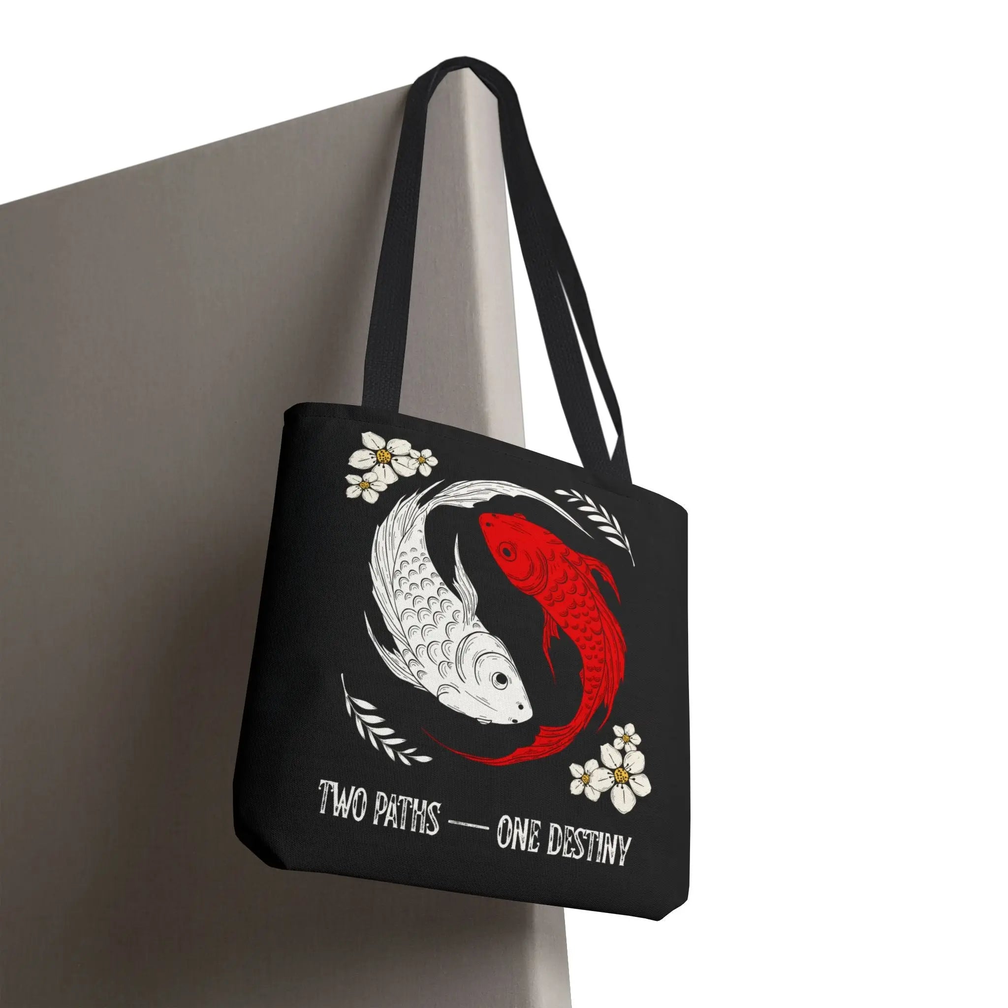 Two Paths One Destiny Koi Fish Ying Yang Tote Bag