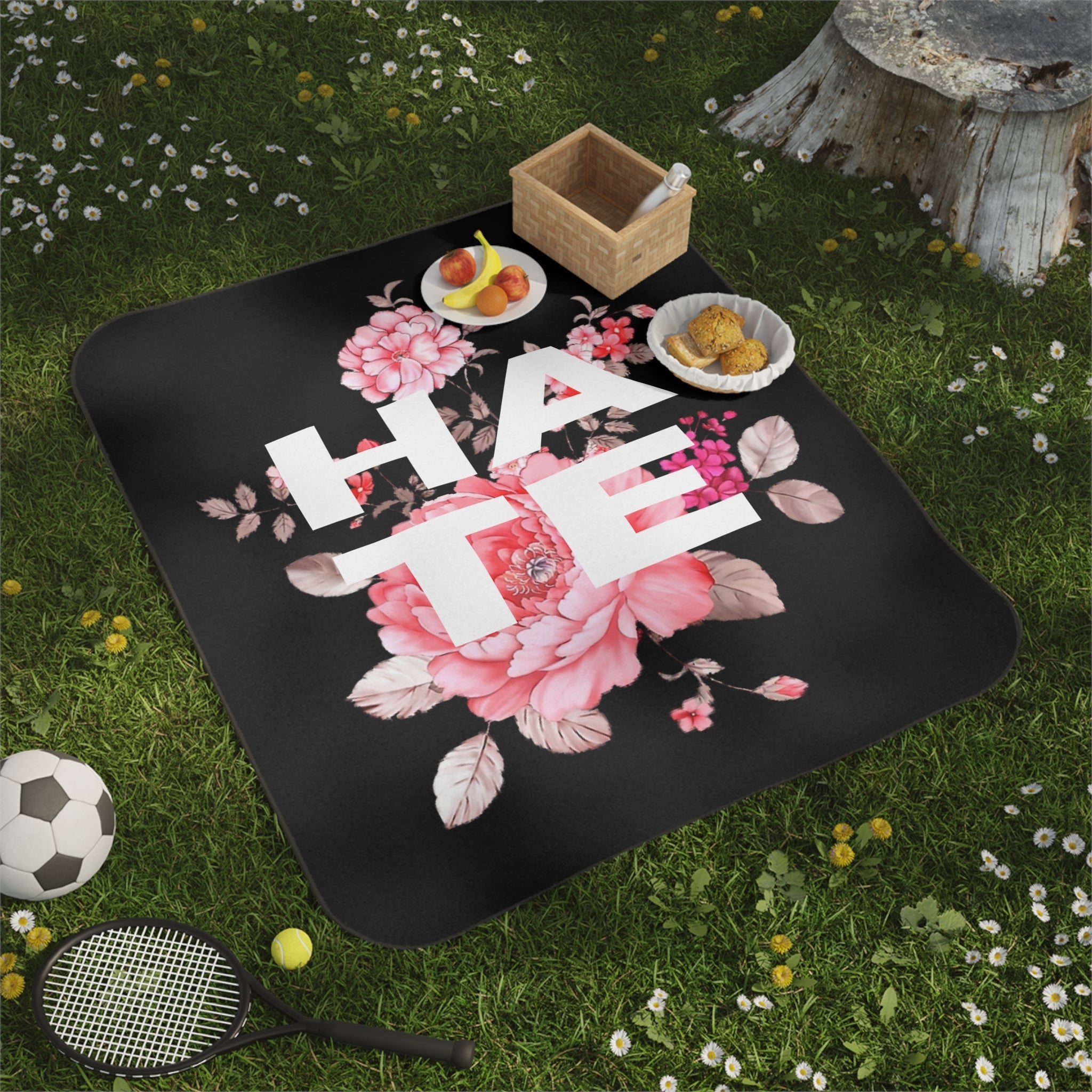 Floral Hate | Mix Match Fun-Flirty Lovers’ Water-Resistant Blankets