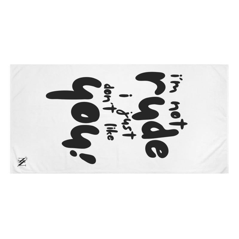 I’m Not Rude | Mix & Match XL Fun-Flirty Lovers’ Towels