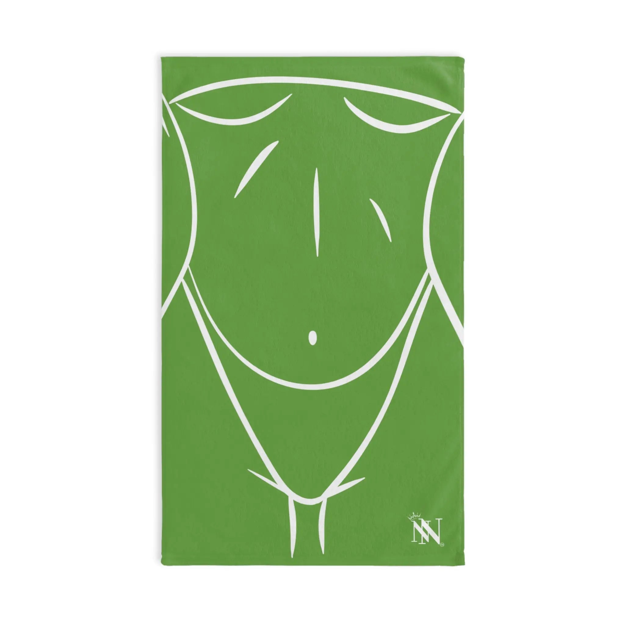 Sexy Female Outline Lime Green Cum Towel