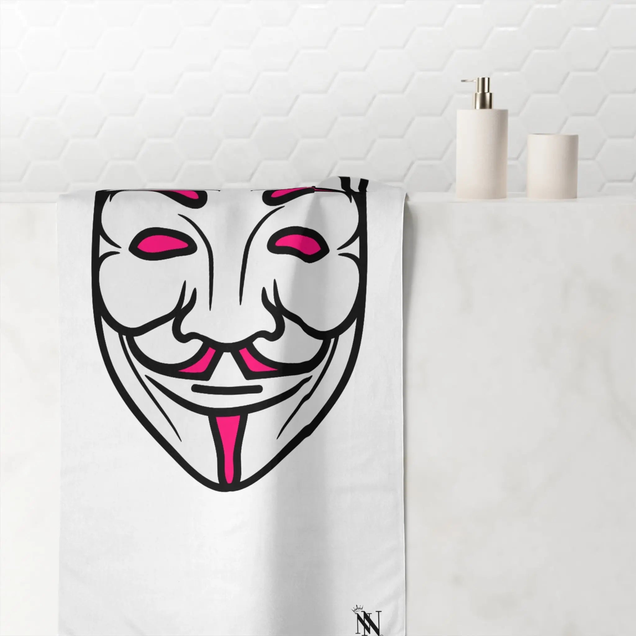 V for Vendetta Mask | Mix & Match XL Fun-Flirty Lovers’ Towels