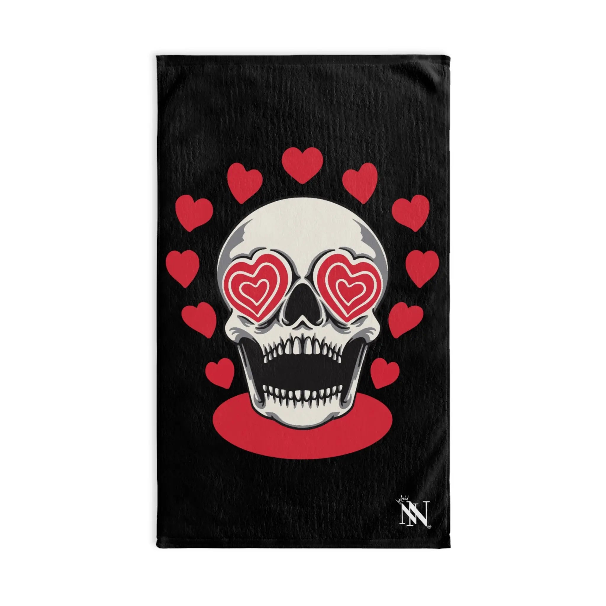 Seeing Hearts Skull Cum Towel