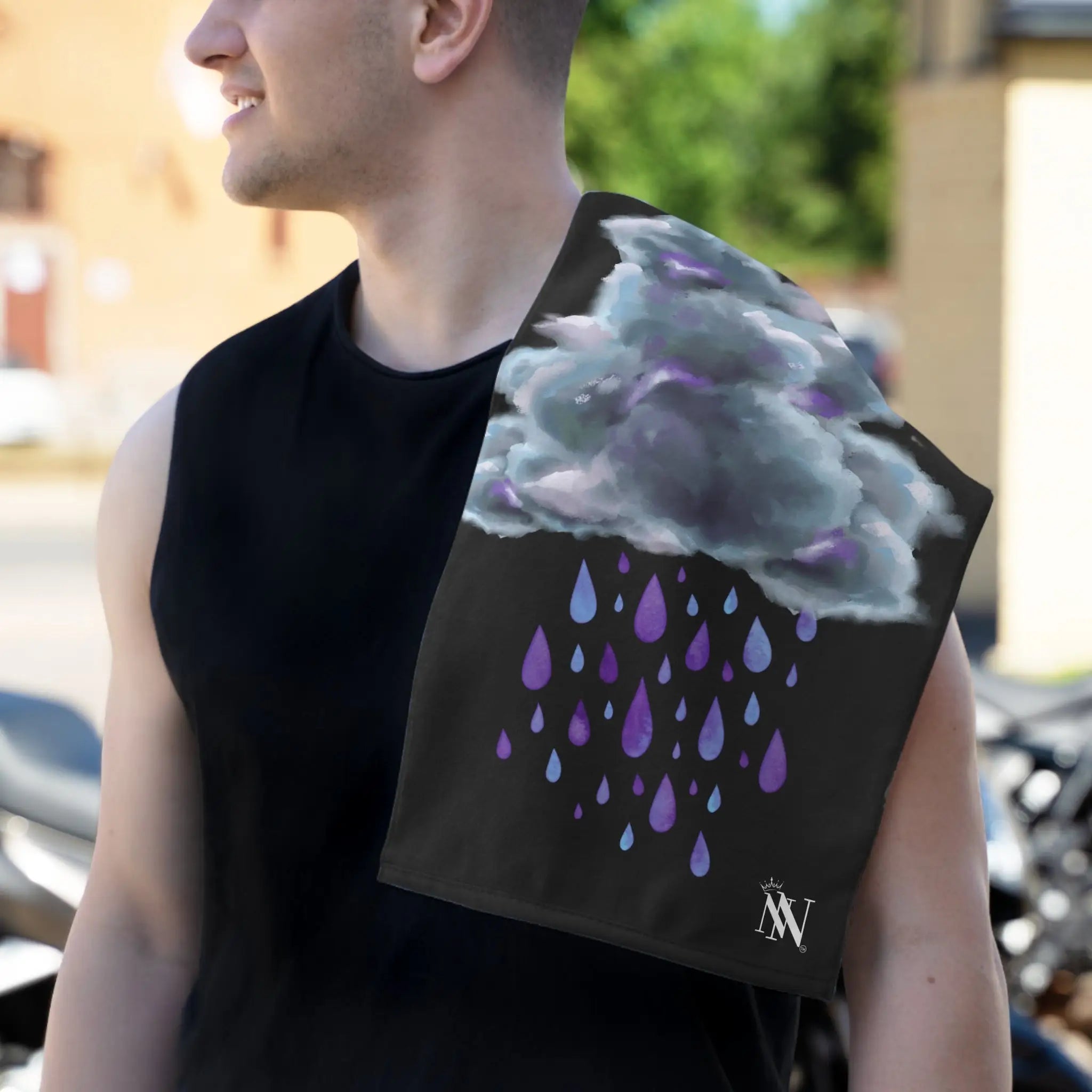 Purple Rain Cloud Sex Towel