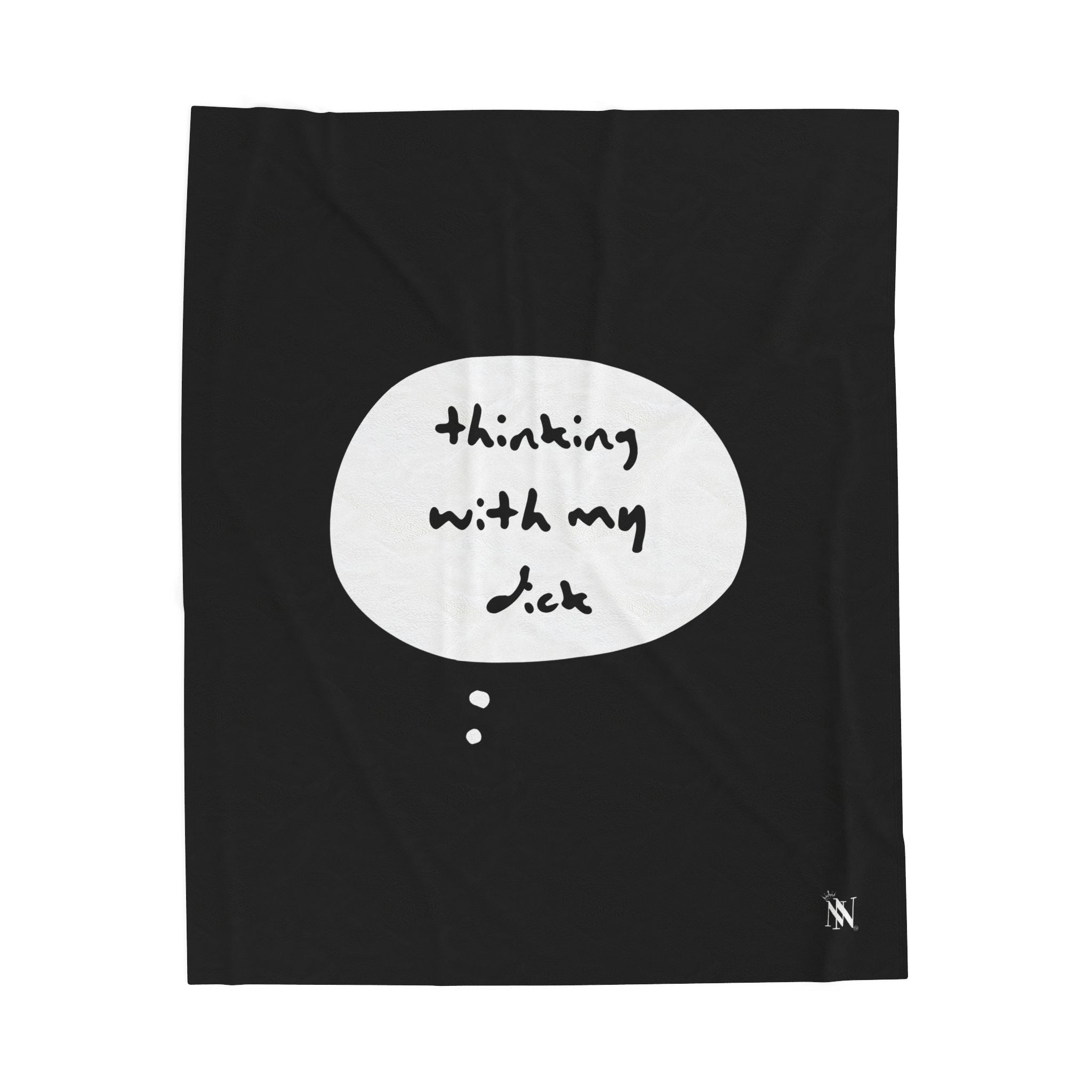 Black Thinking With My Dick | Mix & Match Fun-Flirty Lovers’ Blankets