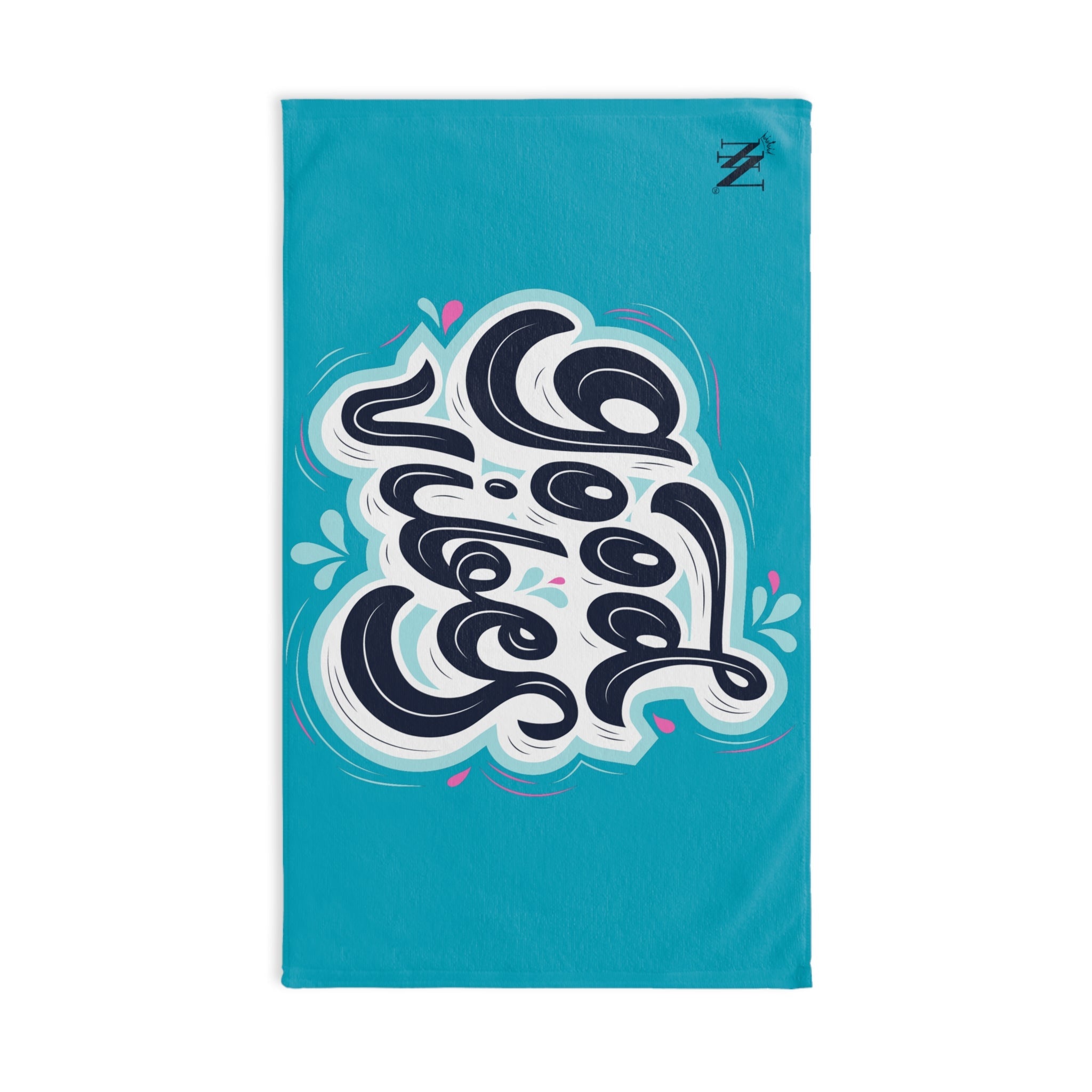 Good Vibes Blue Splash Teal Cum Towel