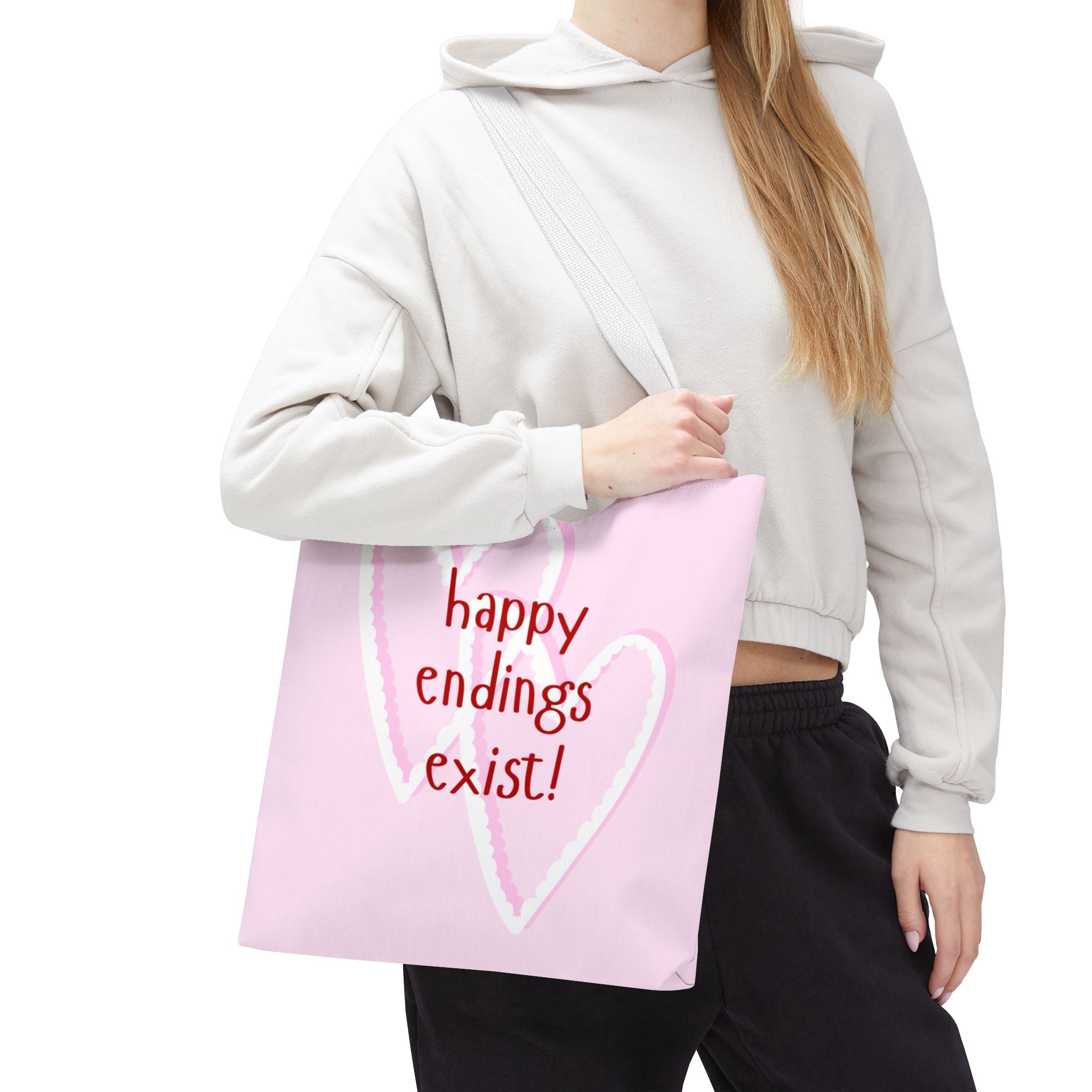 Happy Endings Exist! Two Hearts Tote Bag