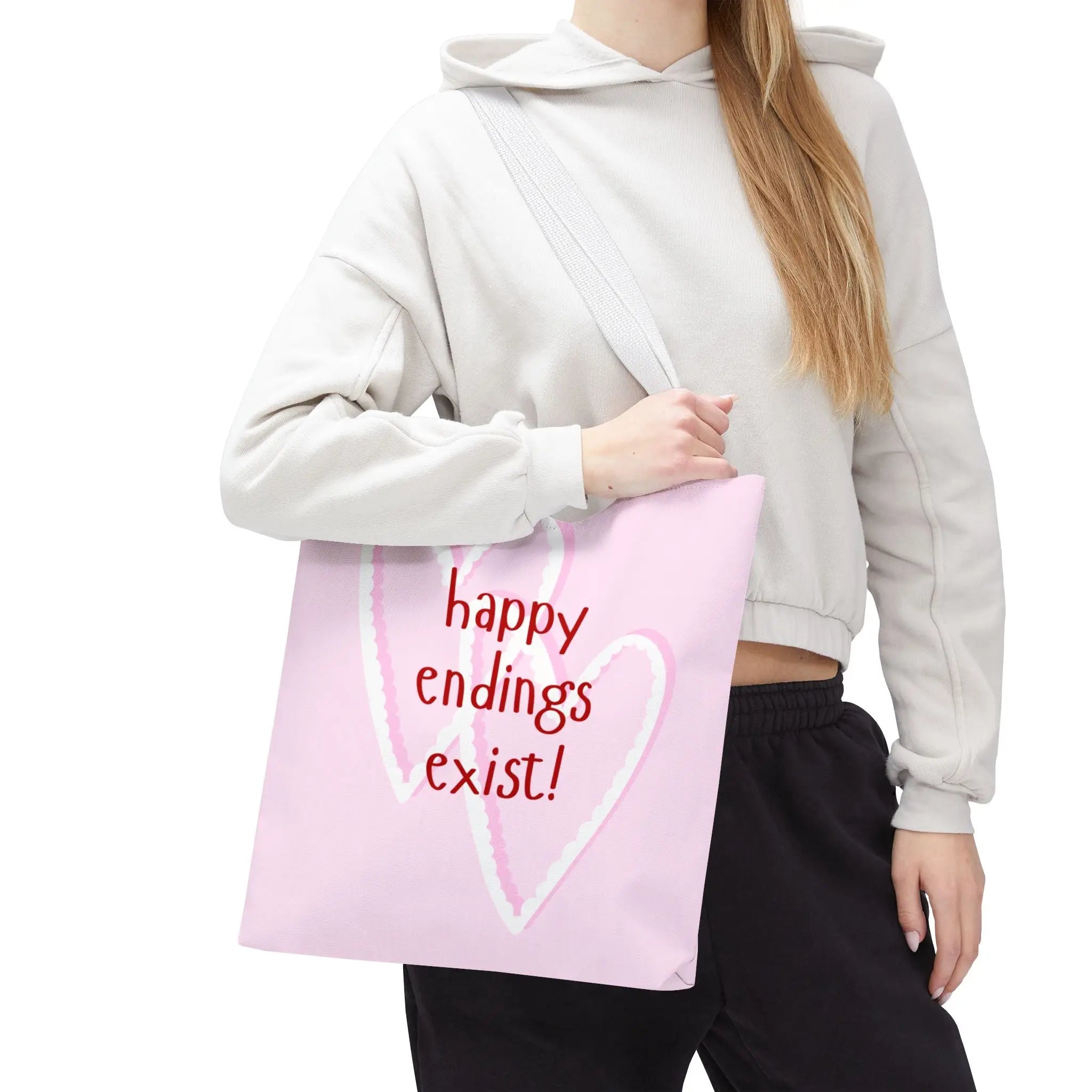 Happy Endings Exist! Two Hearts Tote Bag