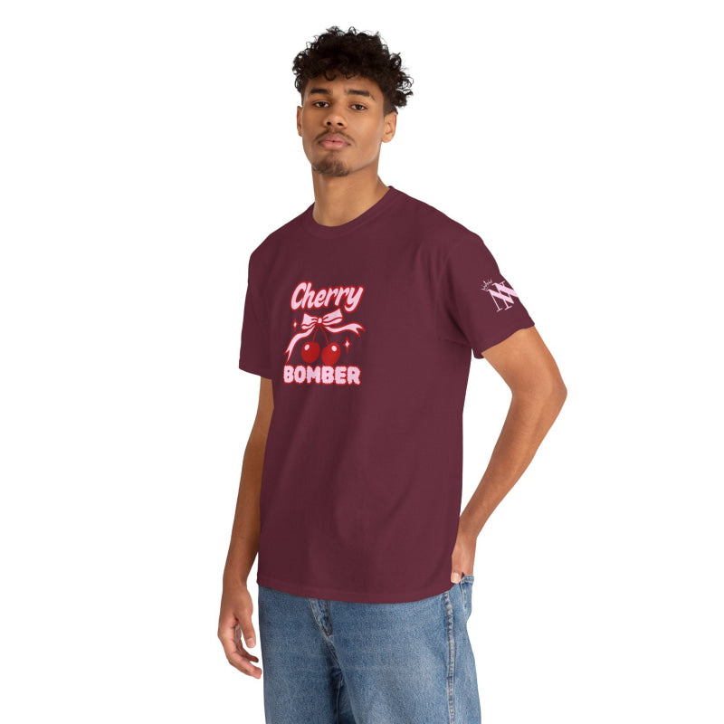 Cherry Bomber | Mix & Match Cotton Unisex Fun-Flirty Lovers’ T-Shirts