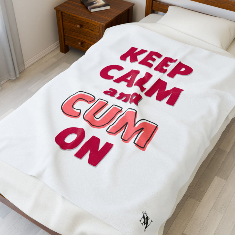 Keep Calm & Cum On | Mix & Match Soft Fun-Flirty Lovers’ Blankets