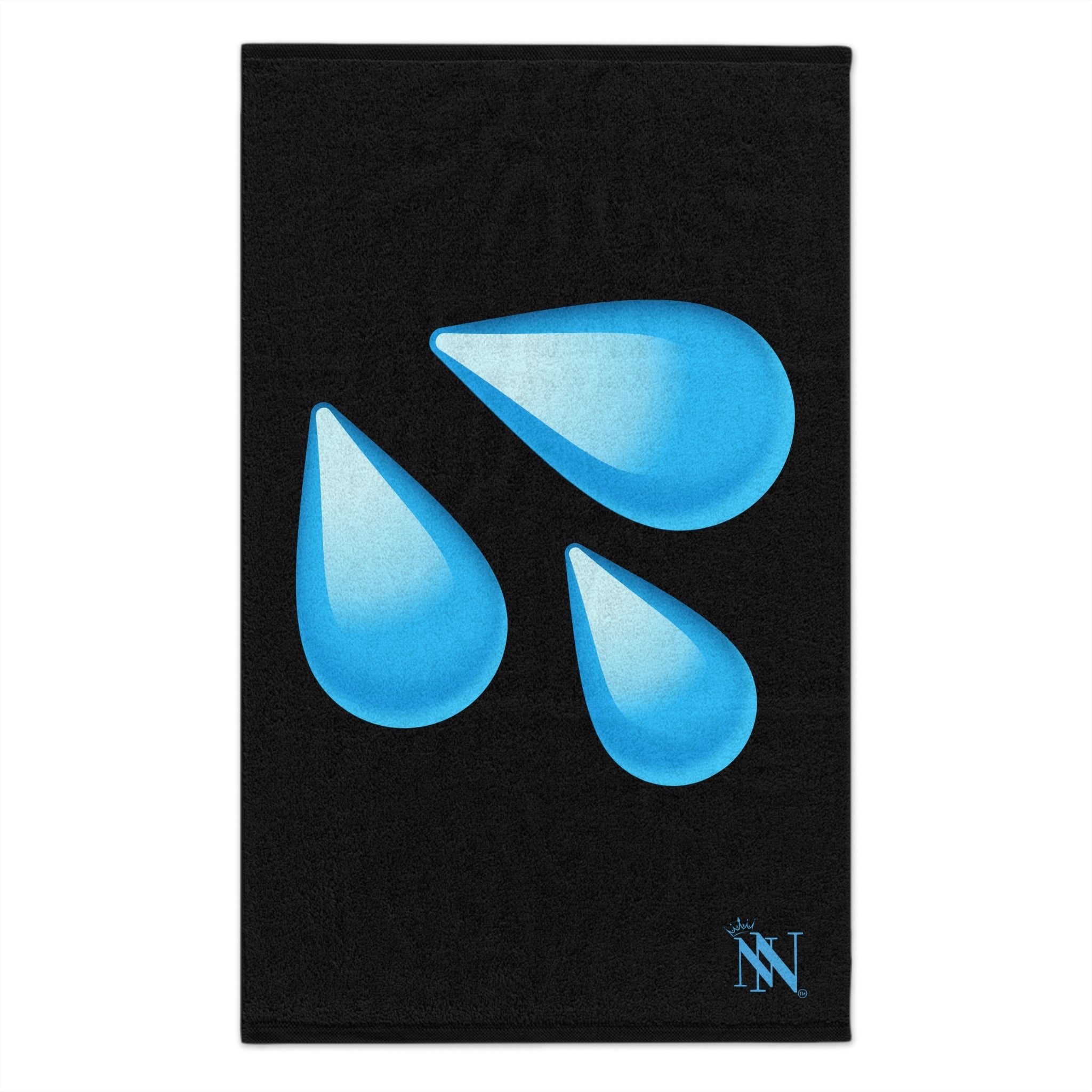 Wet Emoji Black | Mix & Match Soft Fun-Flirty Lovers’ Towels