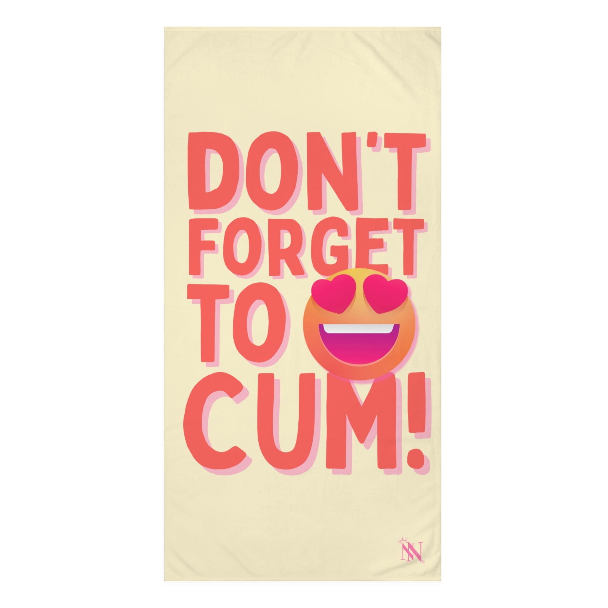 Don’t Forget to Cum! Heart Eyes Emoji Anal Play Sex Towel