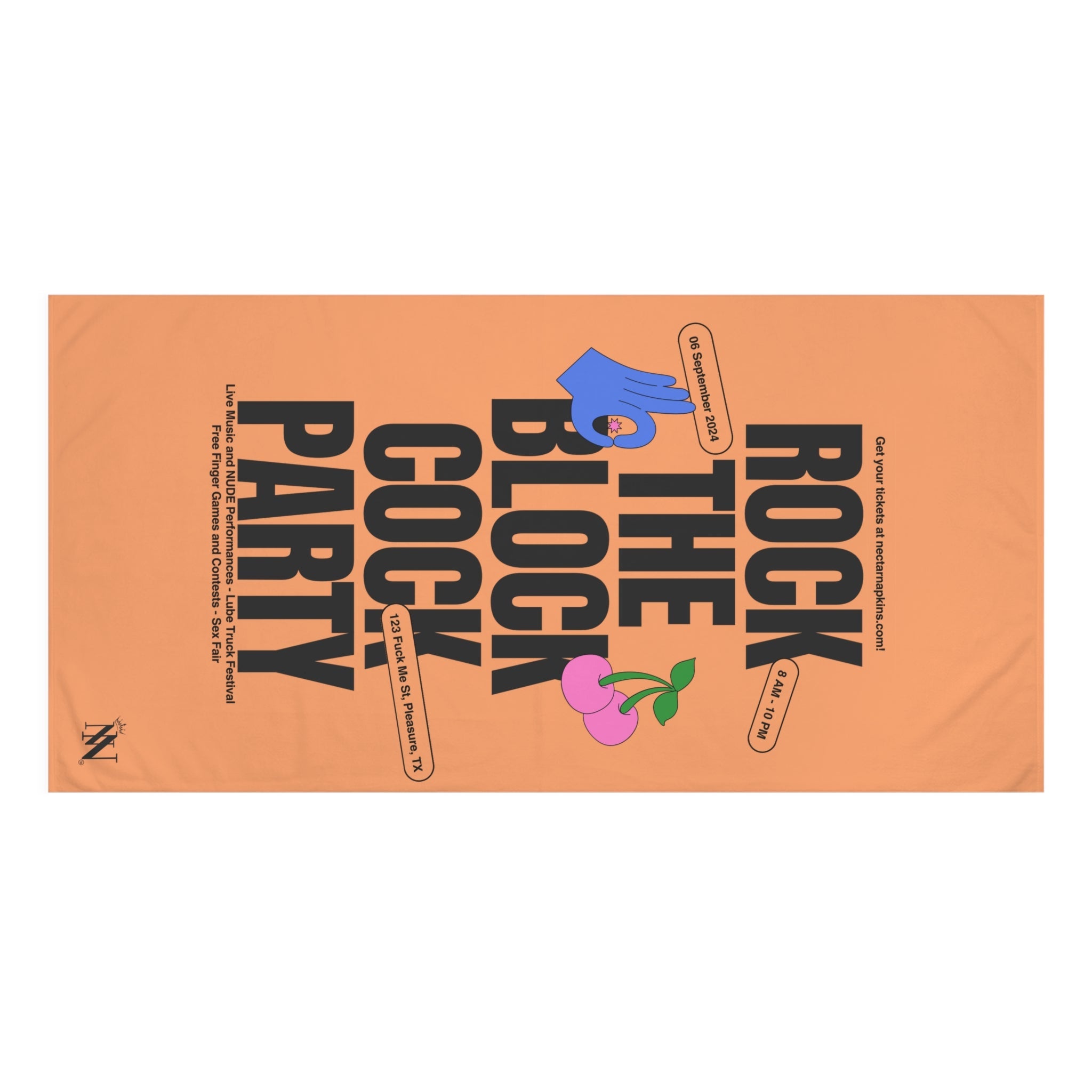 Rock The Block Cock Party | Mix & Match Naughty XL Fun-Flirty Lovers’ Towels