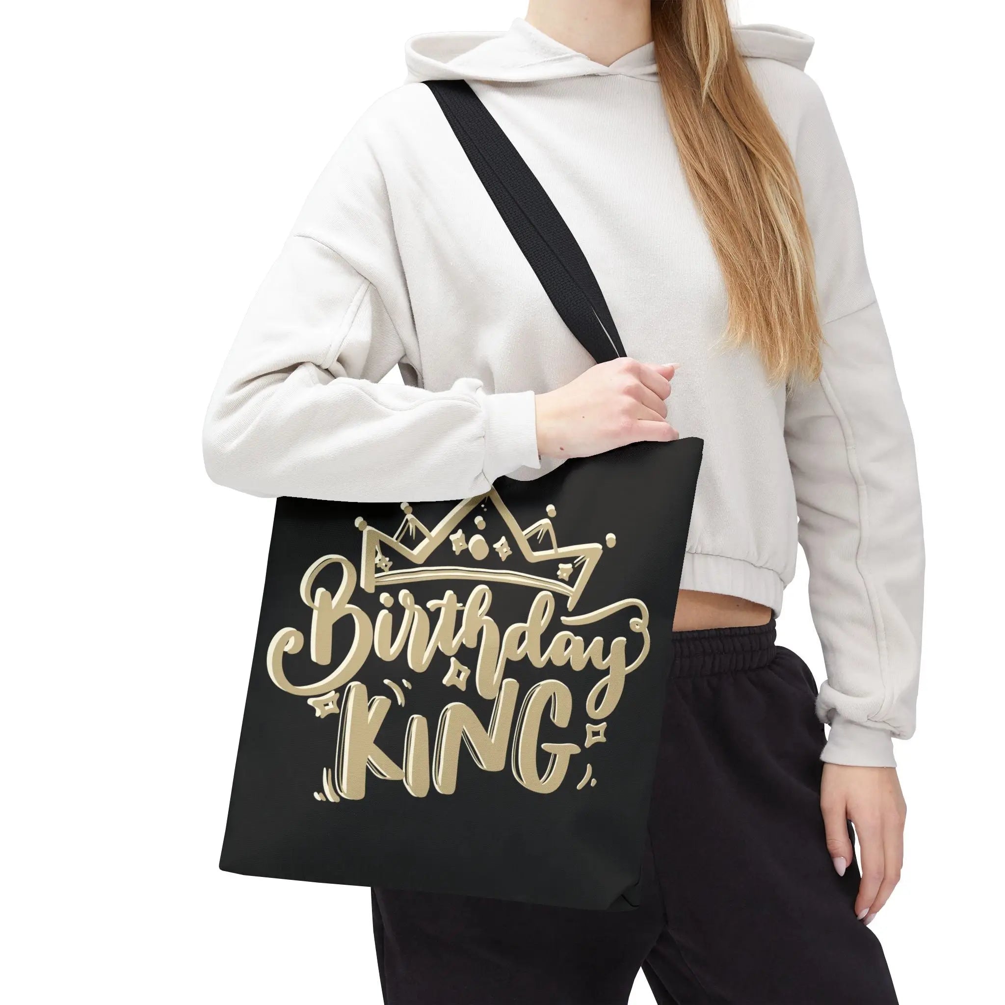 Gold Crown Birthday King | Mix & Match Fun-Flirty Lovers’ Totes