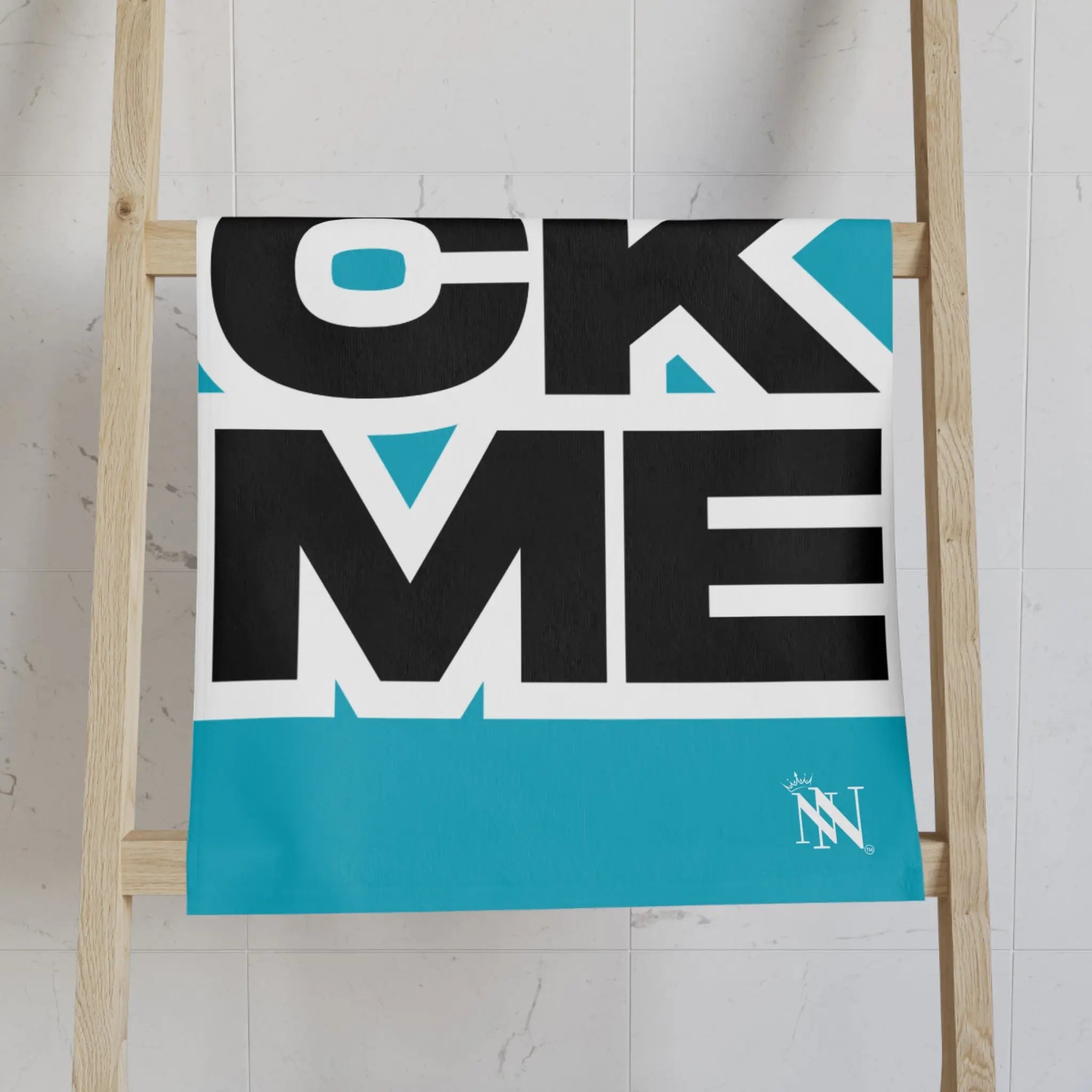 FUCK ME Block Letter Teal Cum Towel