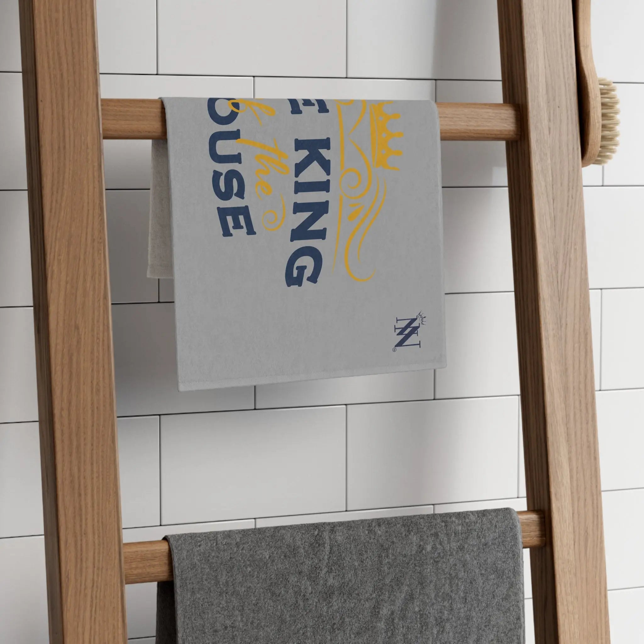 The King of the House Light Grey | Mix & Match Soft Fun-Flirty Lovers’ Towels