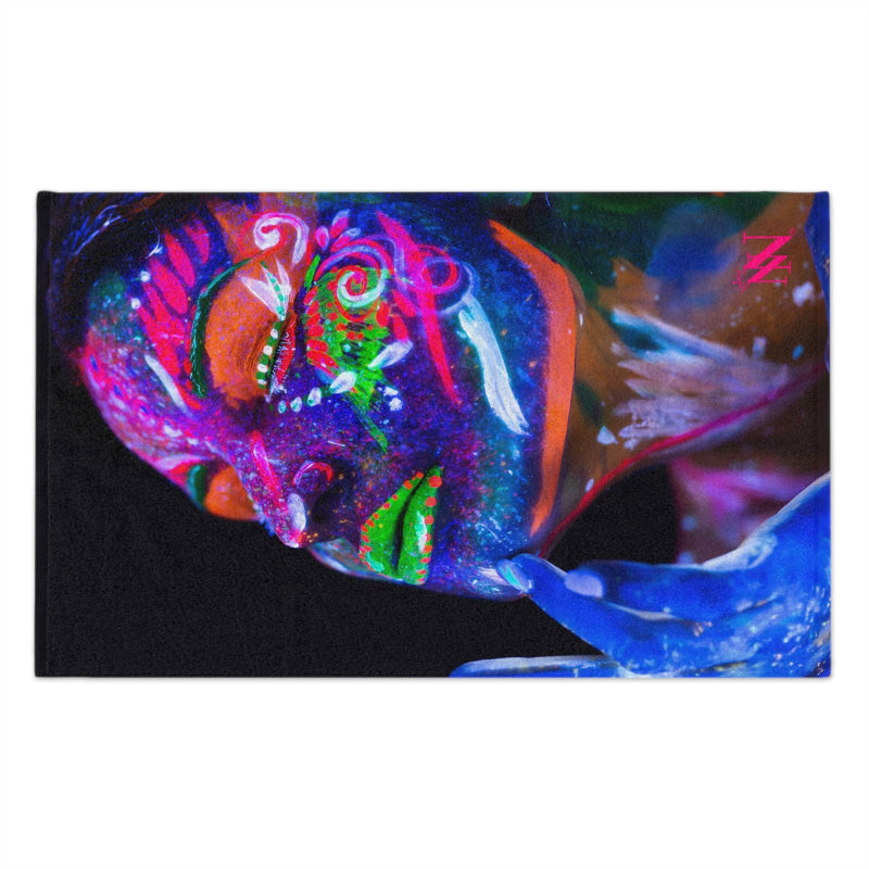 Painted Glow Blacklight Graphic | Mix & Match Soft Fun-Flirty Lovers’ Towels