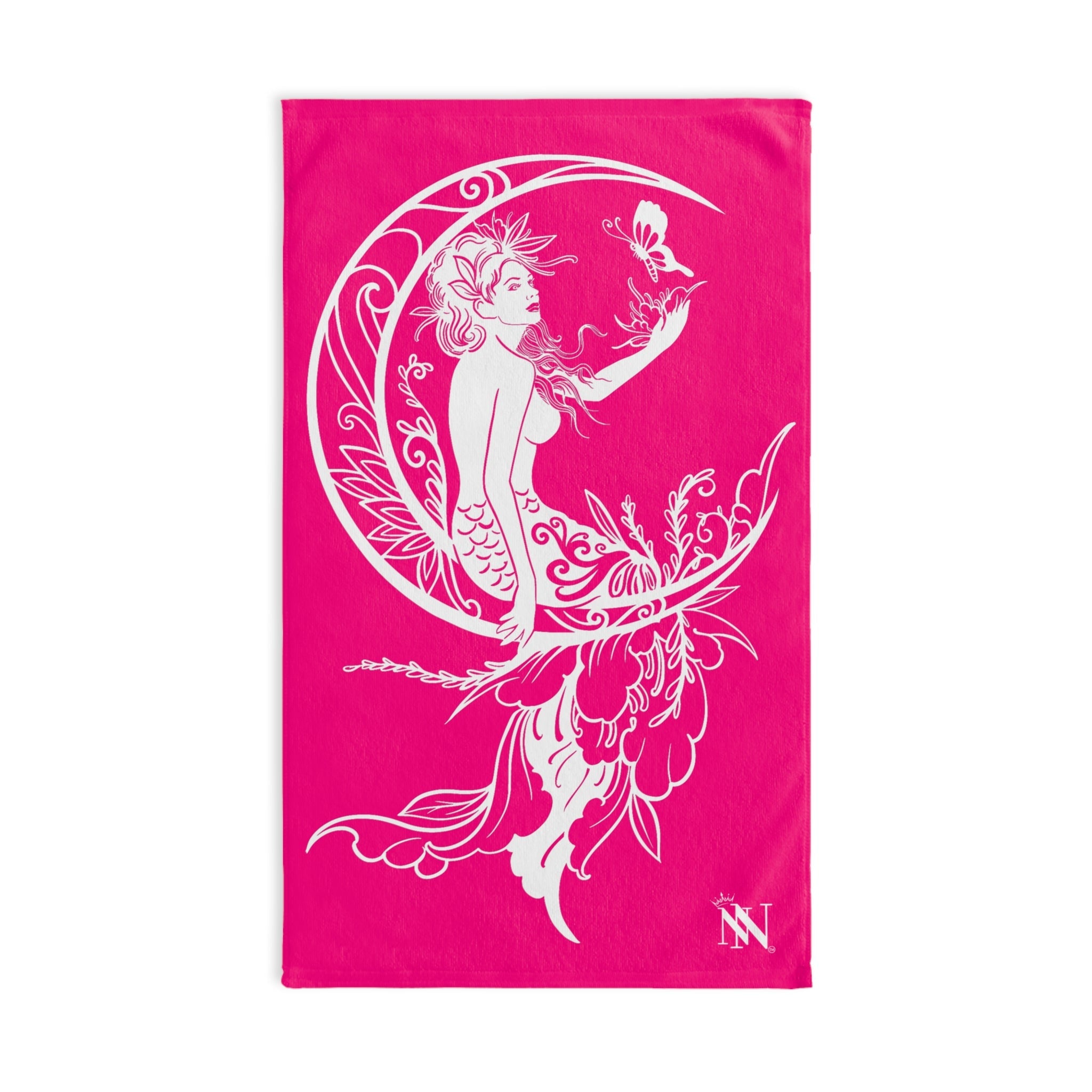Mermaid On Moon Signature Pink Cum Towel
