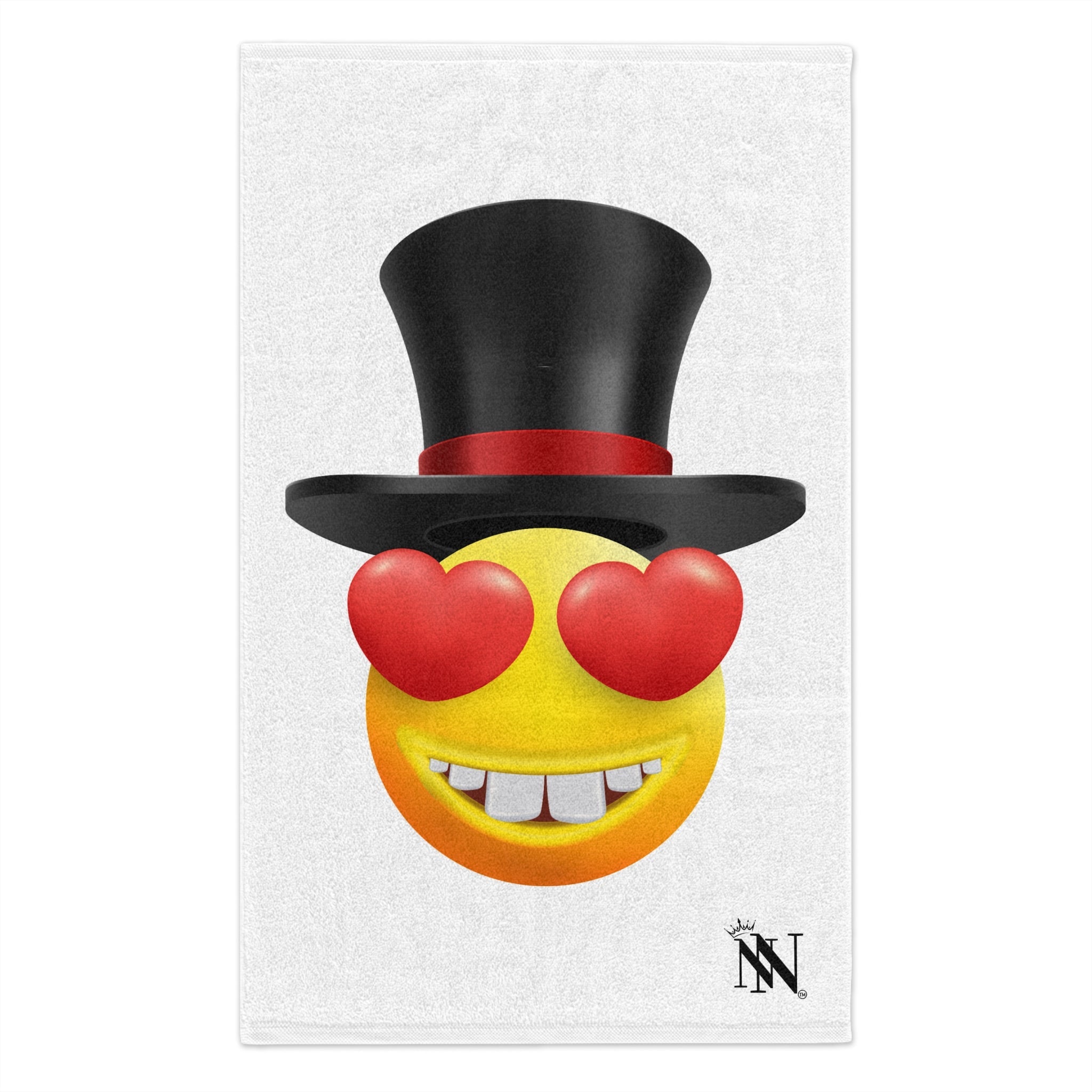 Love in a Top Hat Emoji | Mix & Match Soft Fun-Flirty Lovers’ Towels