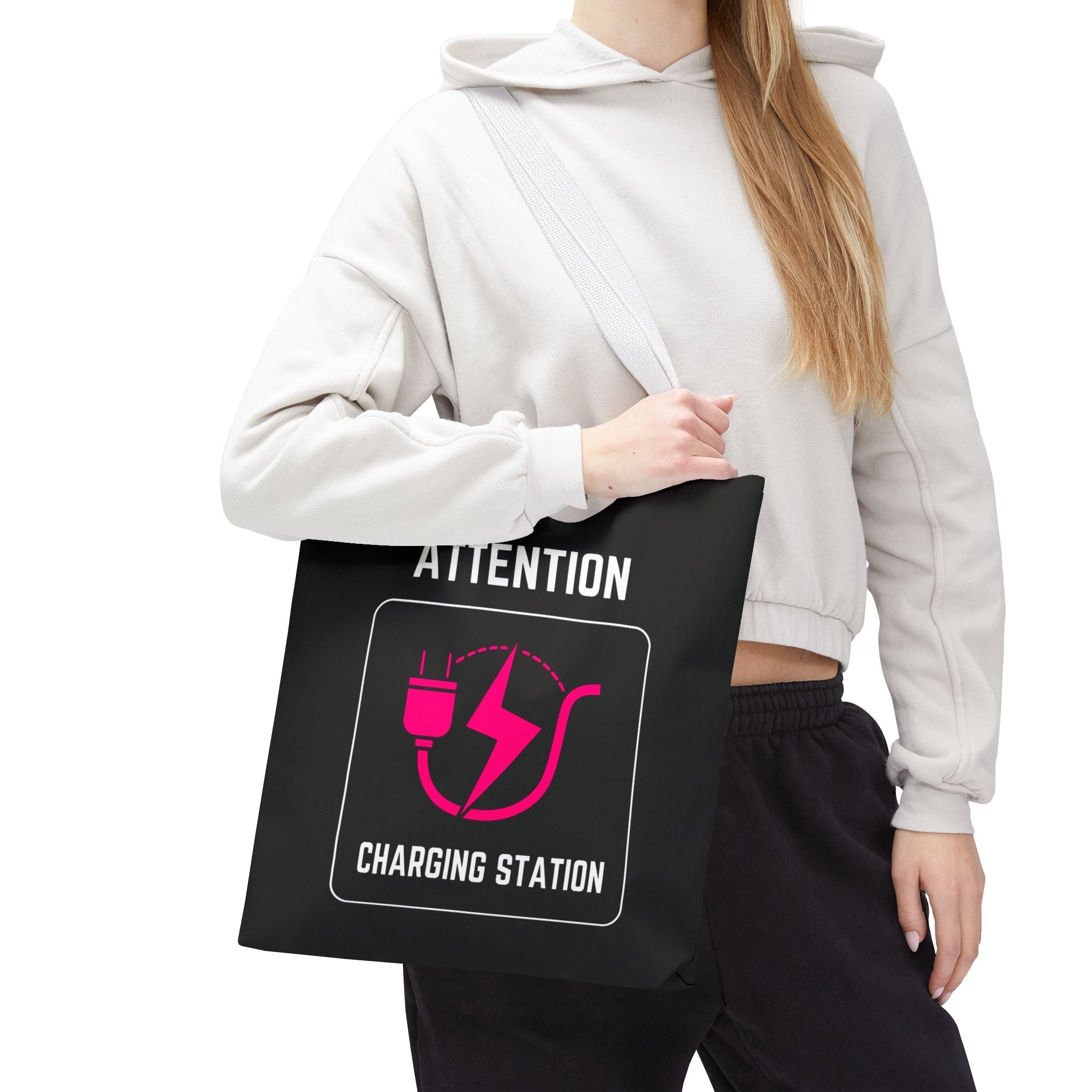 Attention Charging Station Fun Everyday Cute Tote Bag