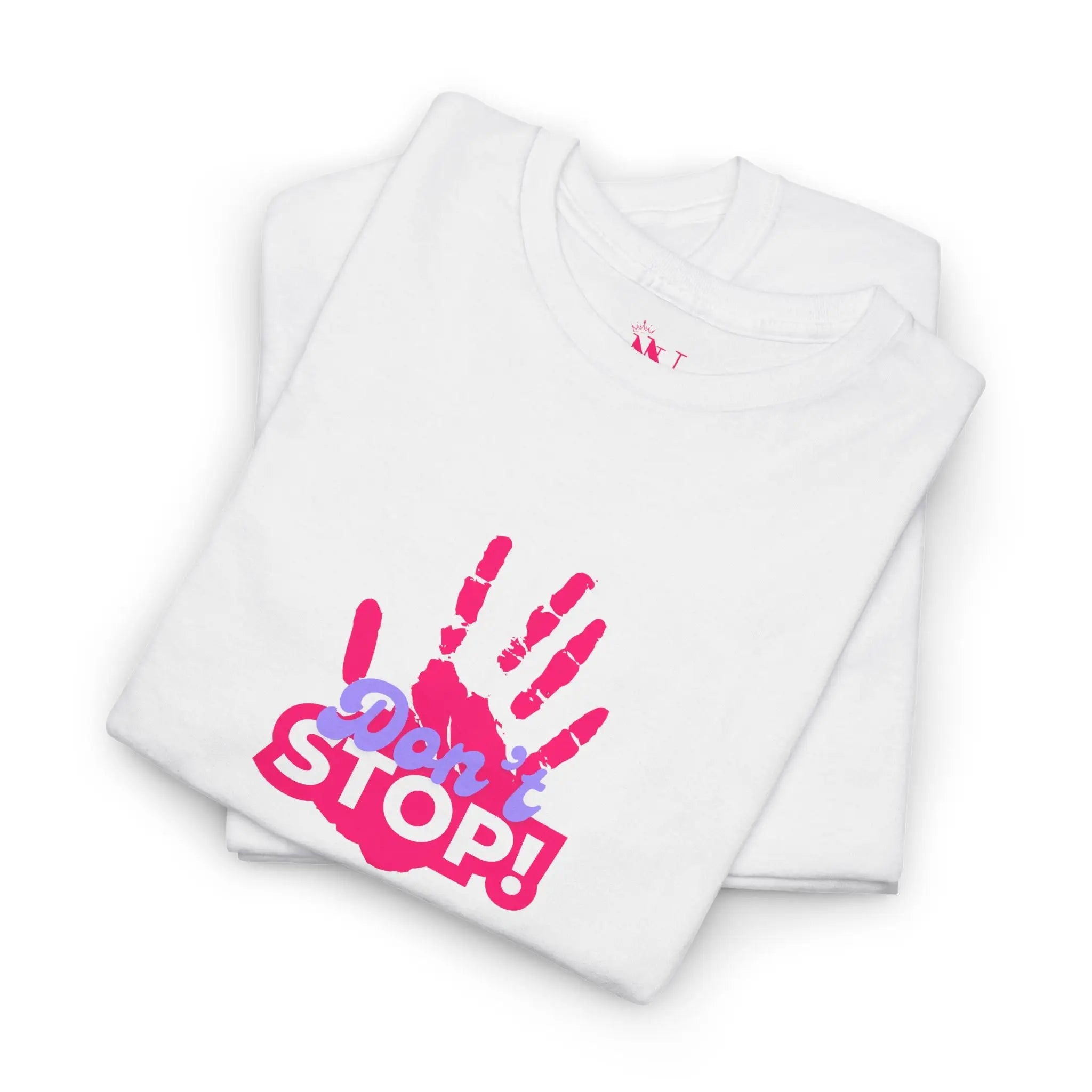 Don’t Stop! Handprint | Mix & Match 100% Cotton Unisex Fun-Flirty Lovers’ Tees