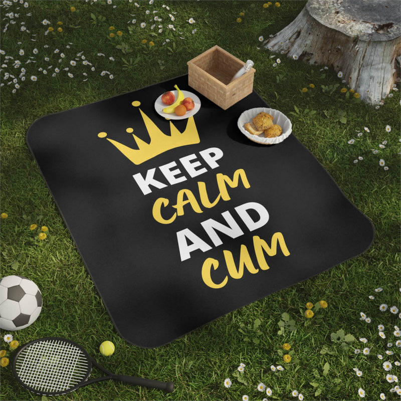 Keep Calm & Cum Queen King | Mix Match Fun-Flirty Lovers’ Water-Resistant Blankets