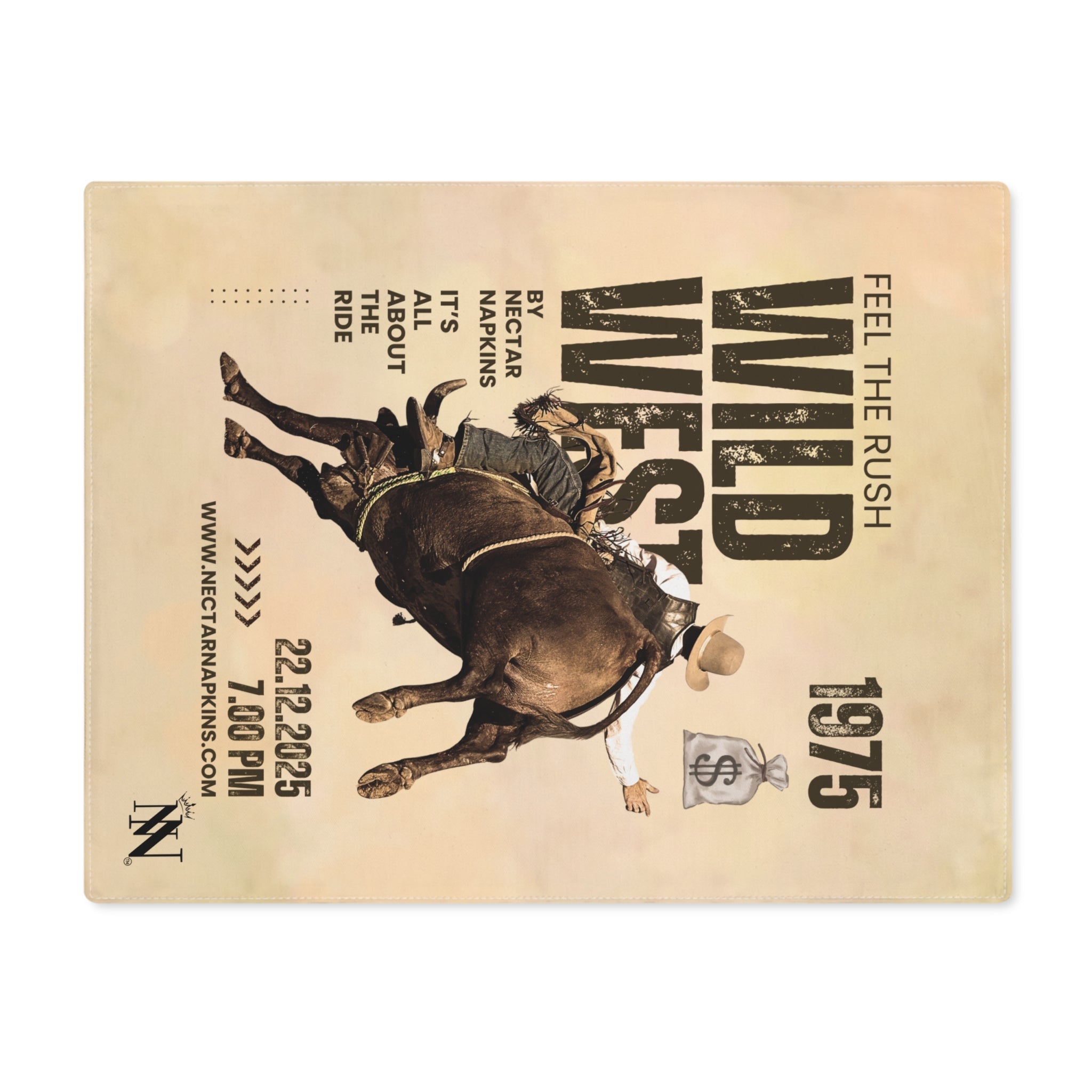 Wild West Poster Washable 100% Cotton Lovers’ Fun Adult Sex Toys Gifts Mat