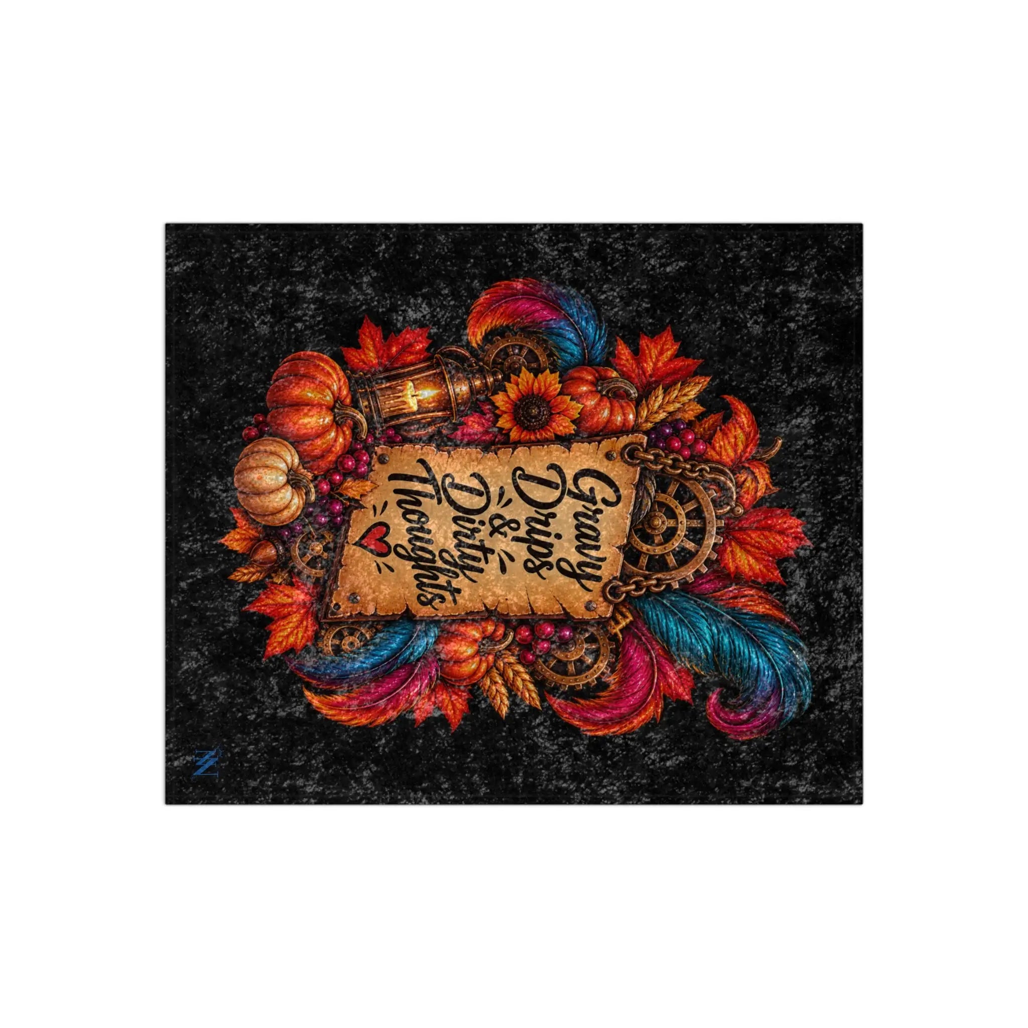 Gravy Drips & Dirty Thoughts Thanksgiving | Nectar Napkins Fun-Flirty Loversโ Crushed Velvet Blankets