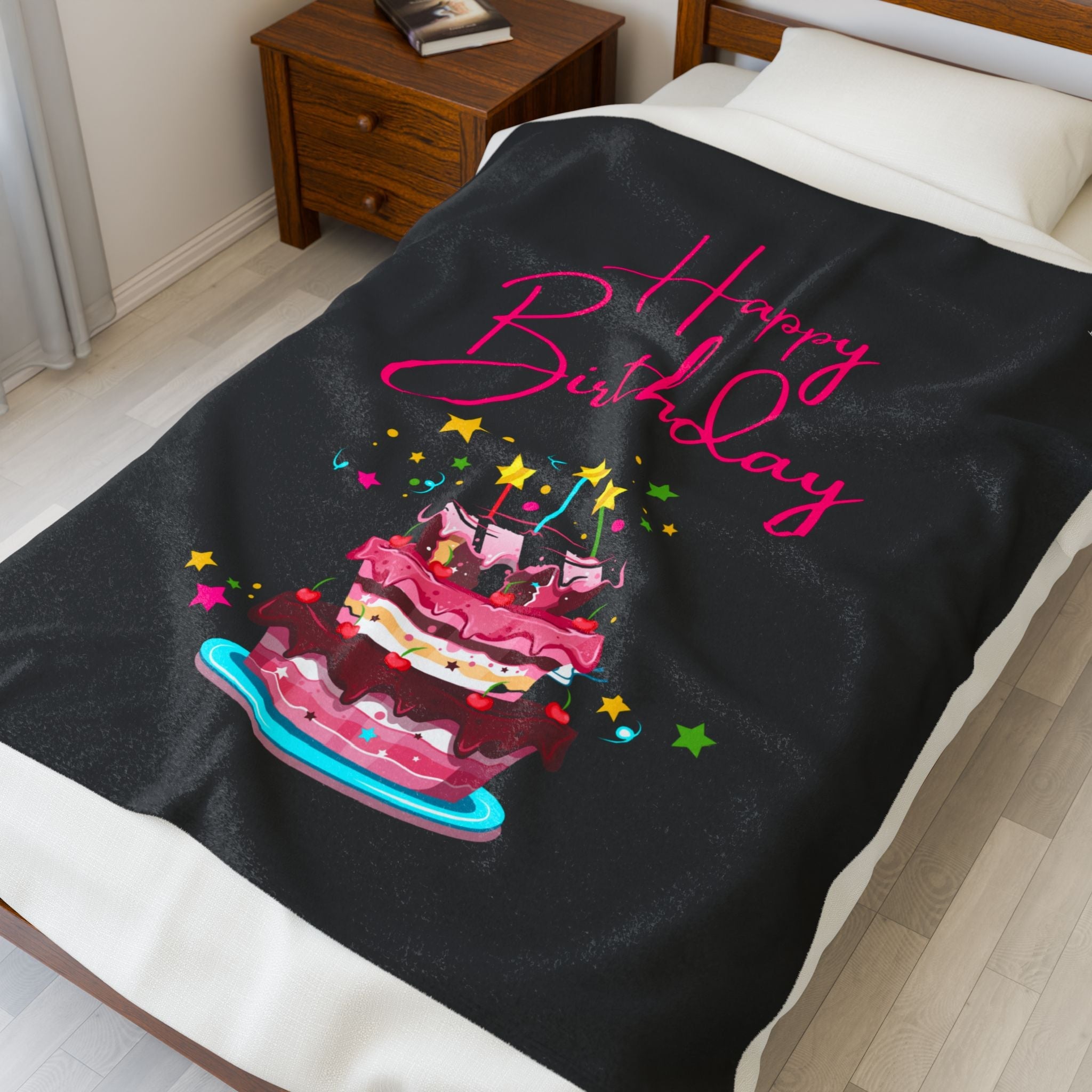 Happy Birthday Cake | Mix & Match Velveteen Fun-Flirty Lovers’ Blankets