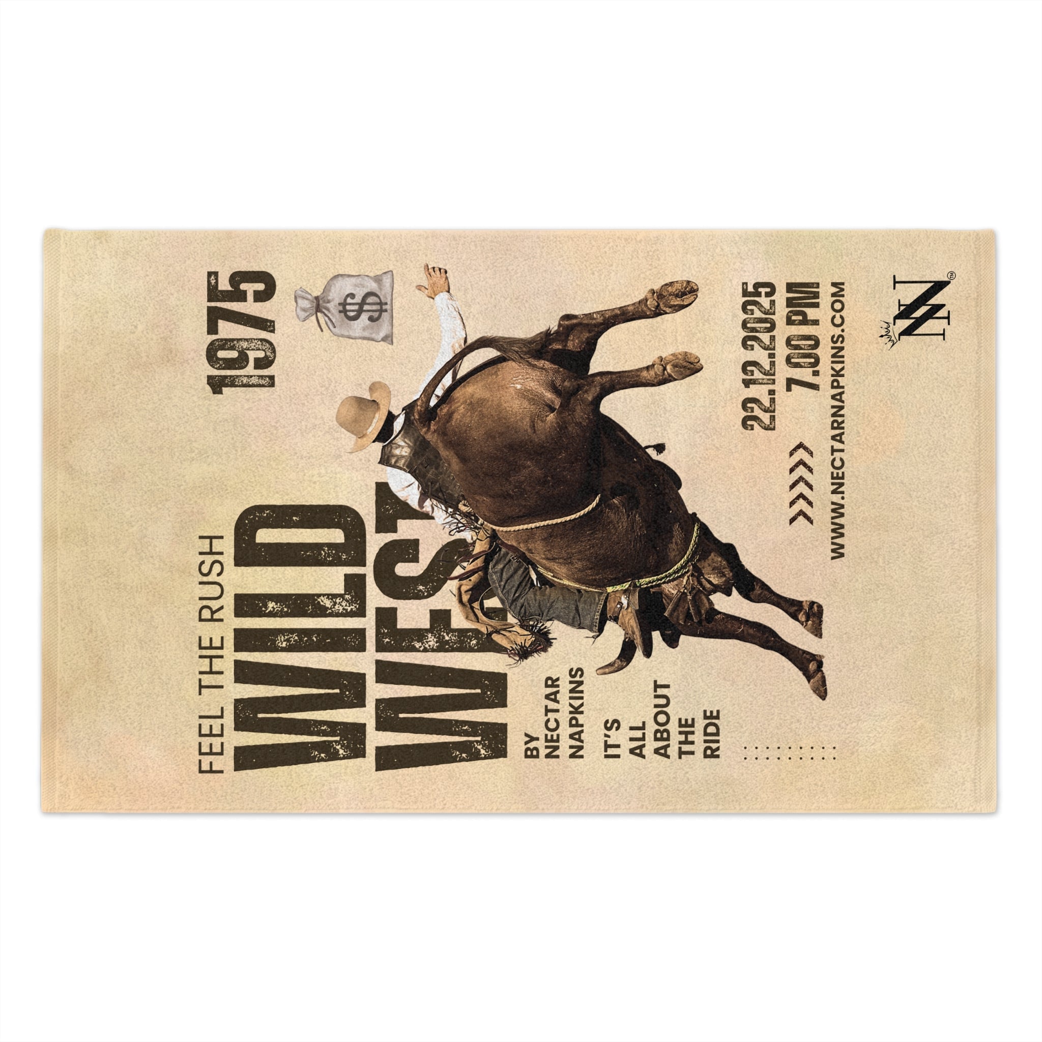 Wild West Poster Luxury Super Soft Couples Love Sex Towel