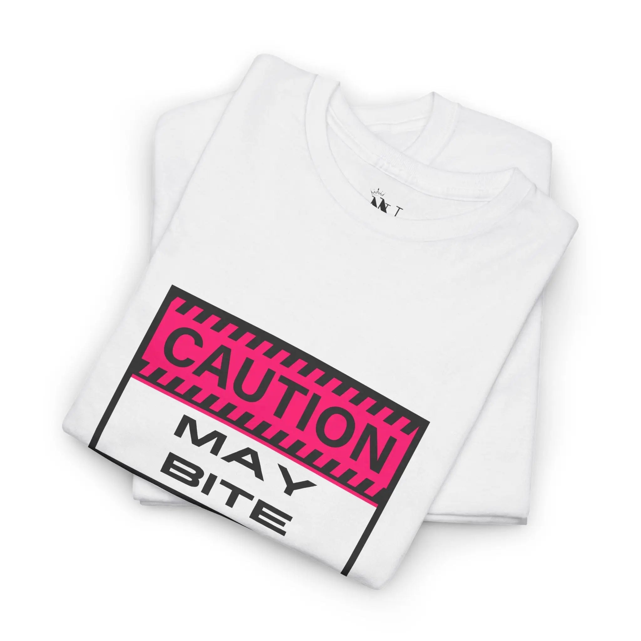 Caution: May Bite | Mix & Match Cotton Unisex Fun-Flirty Loversβ T-Shirts
