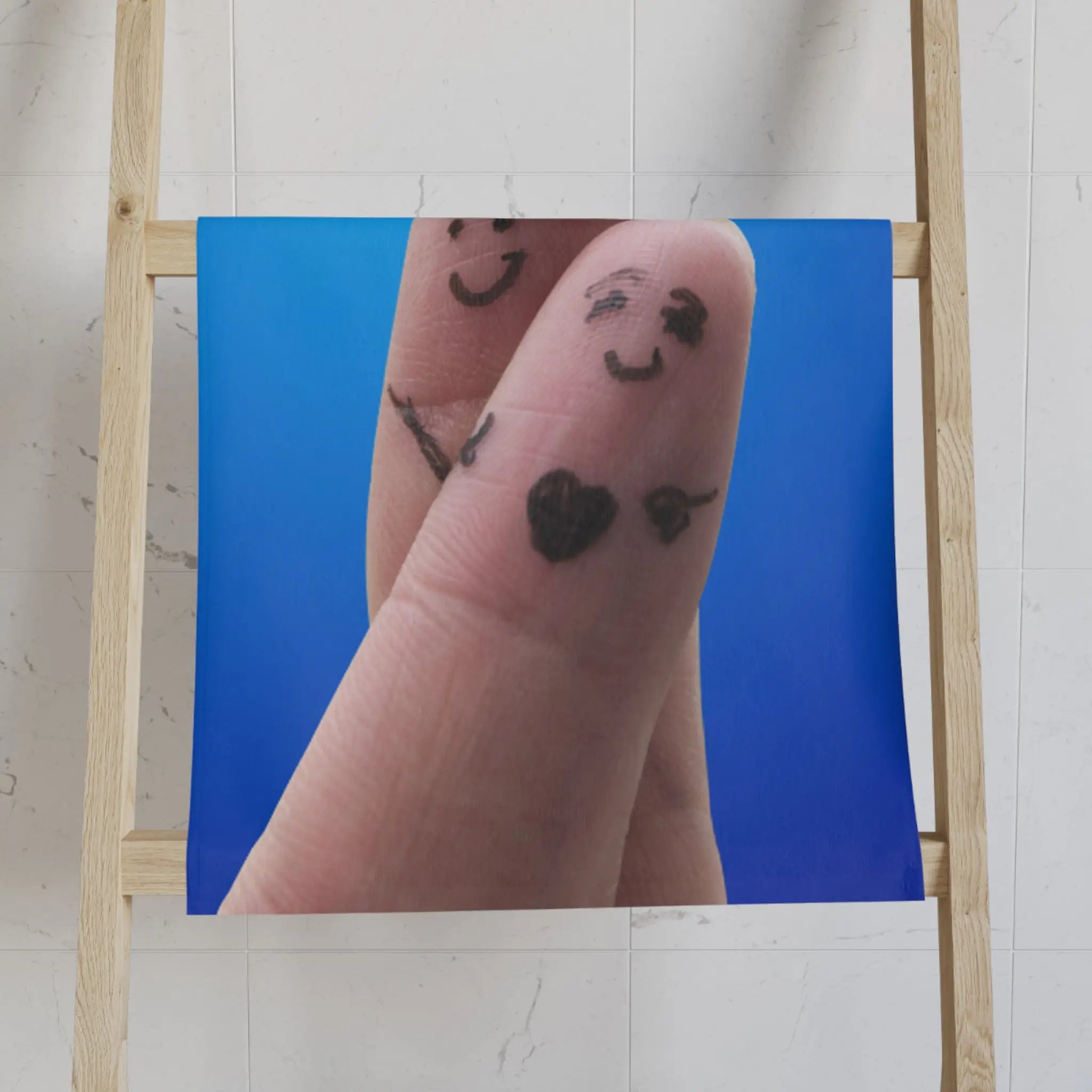 Finger People Happy Holding Cum Towel